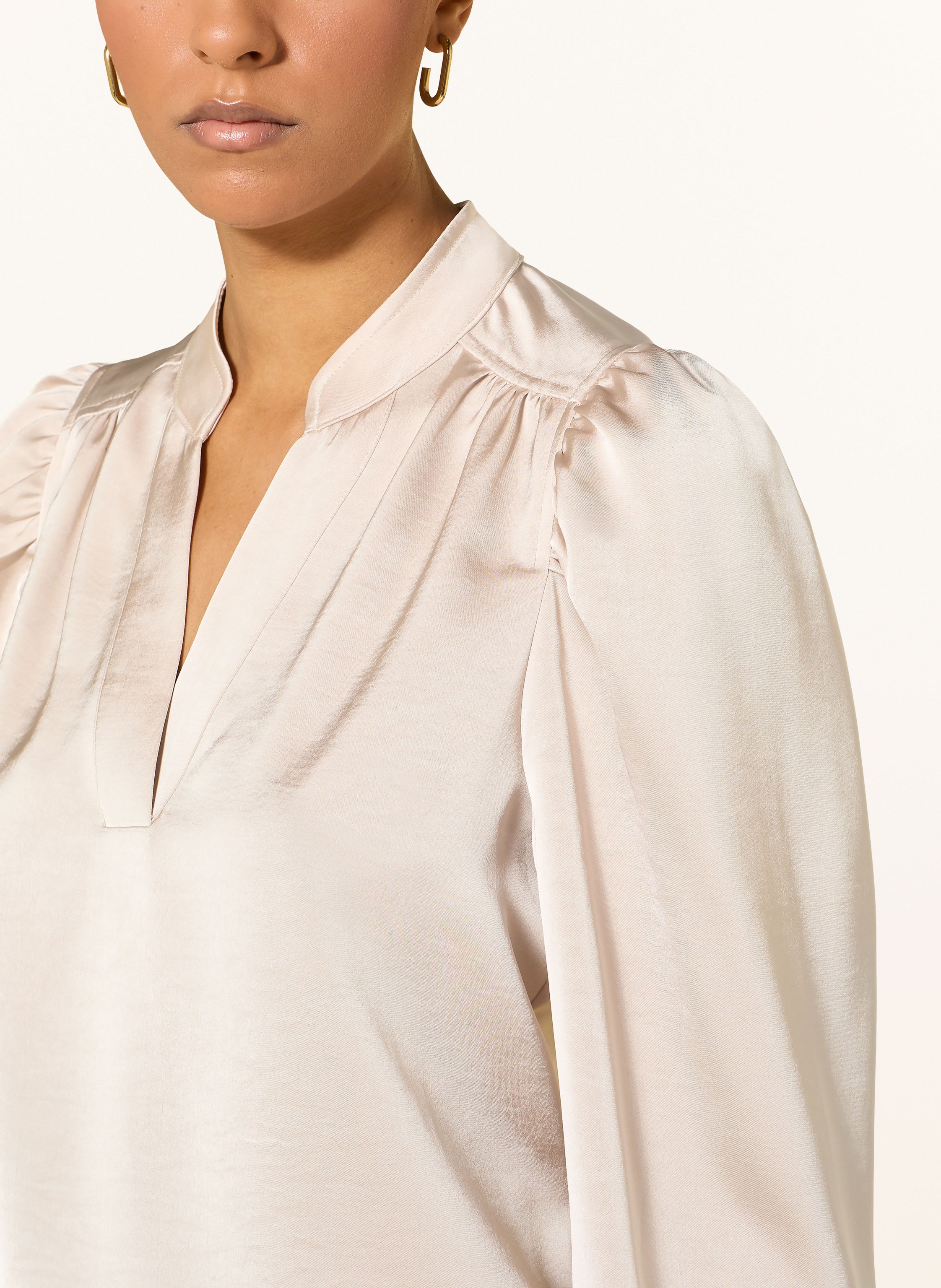 Thumbnail - Neo Noir Blusenshirt Rosslyn Aus Satin beige