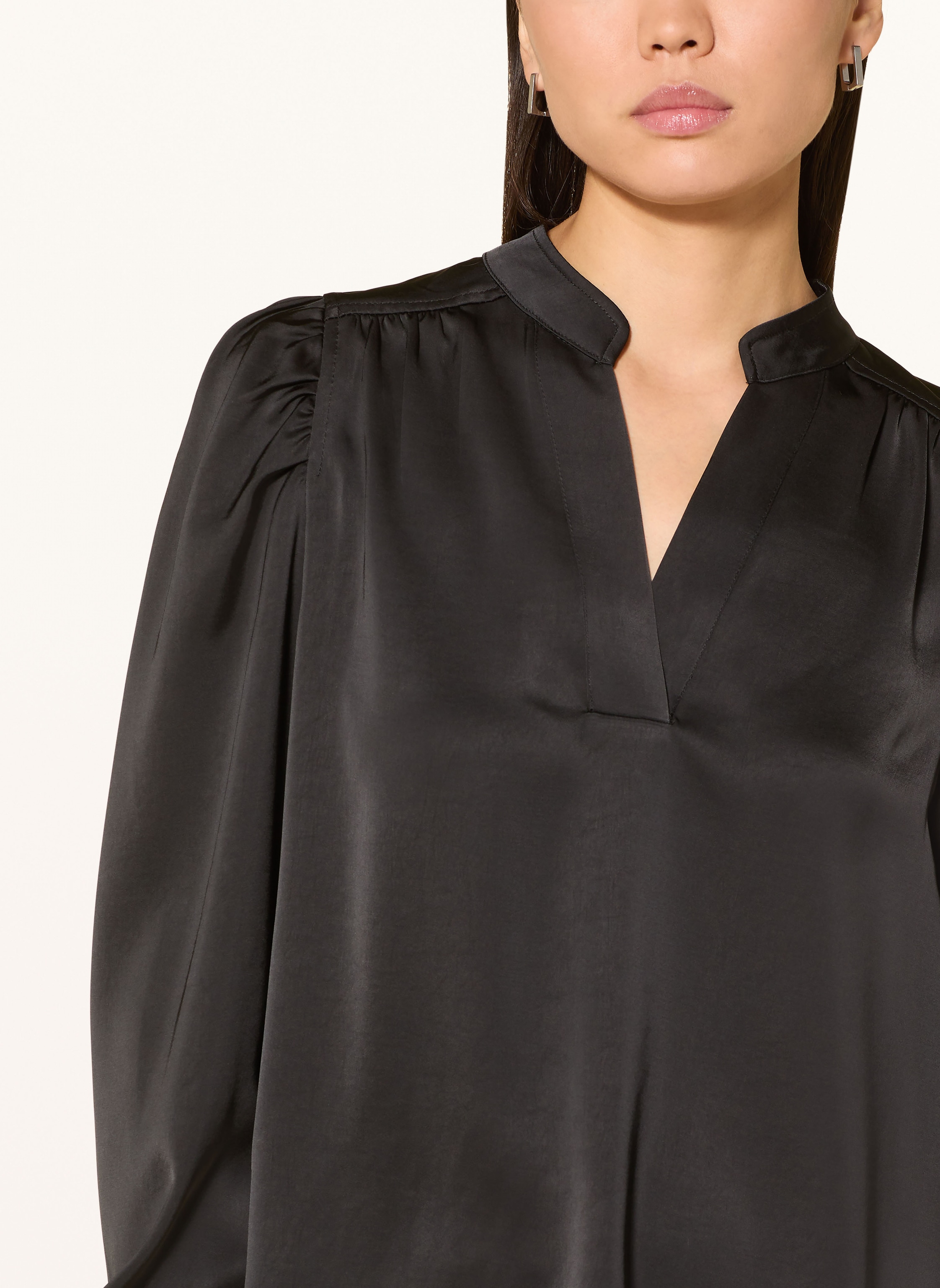 Thumbnail - Neo Noir Blusenshirt Rosslyn Aus Satin schwarz