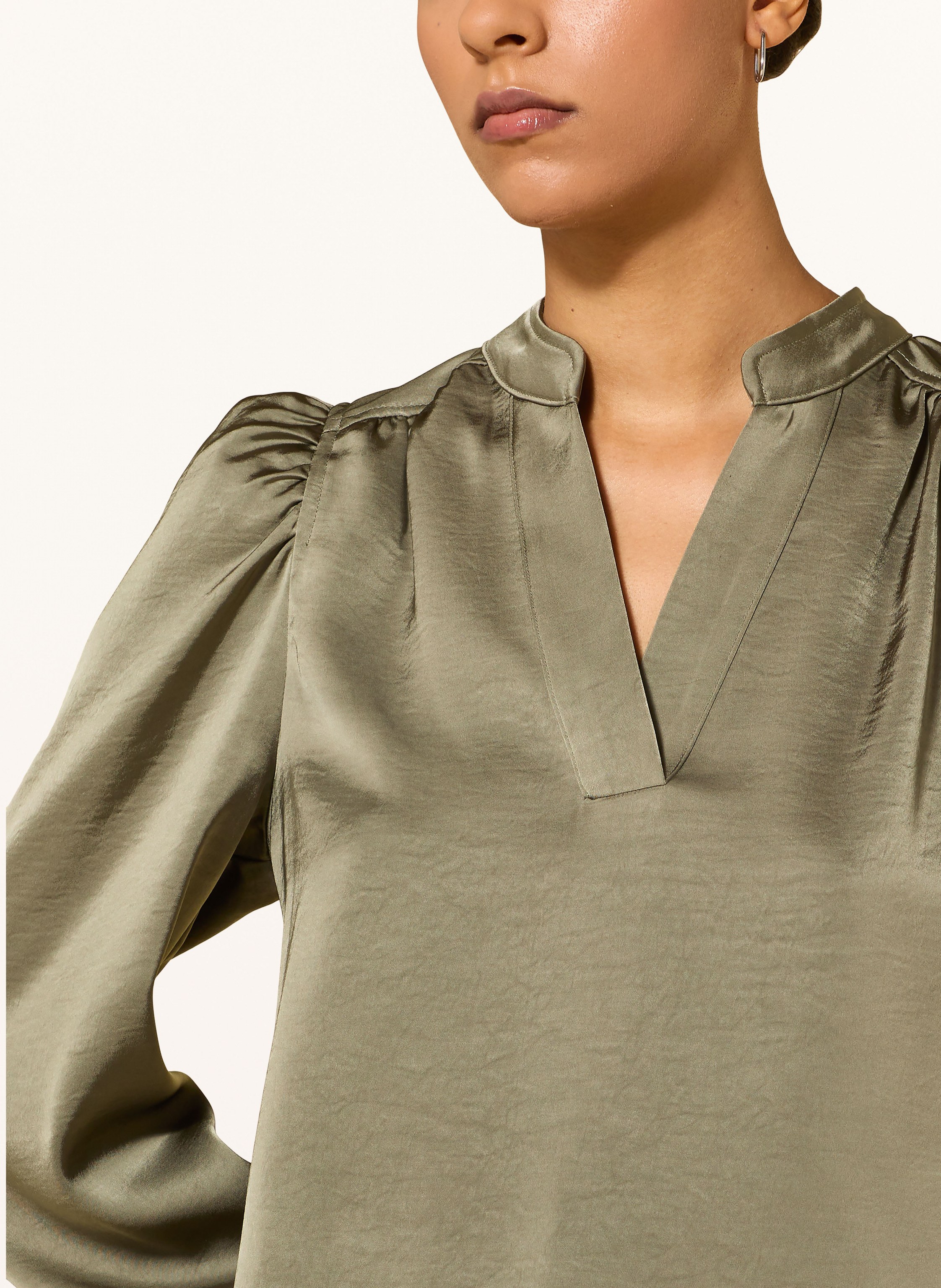 Thumbnail - Neo Noir Blusenshirt Rosslyn Aus Satin gruen