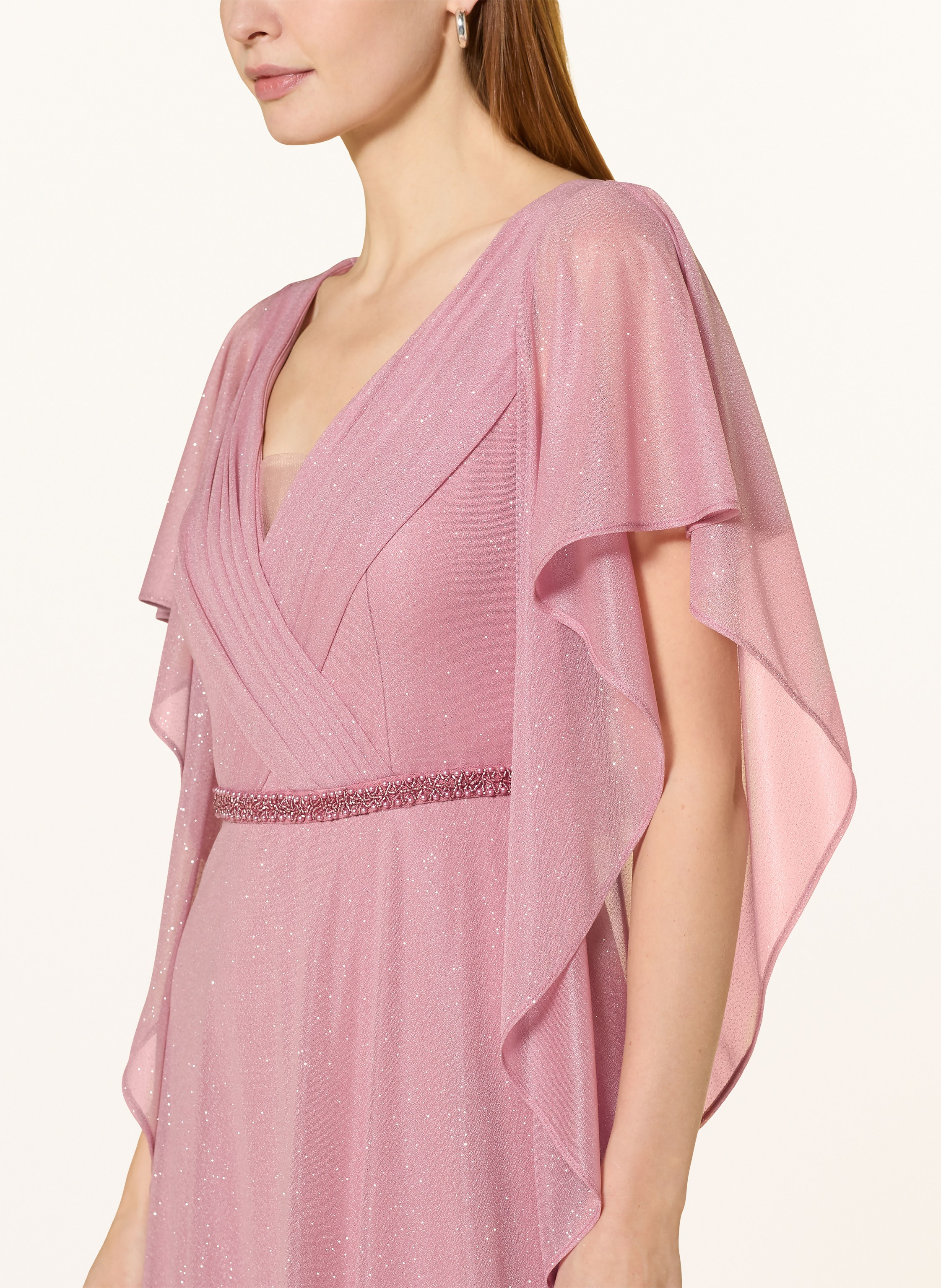 Thumbnail - Vera Mont Abendkleid Mit Volants Und Schmucksteinen rosa