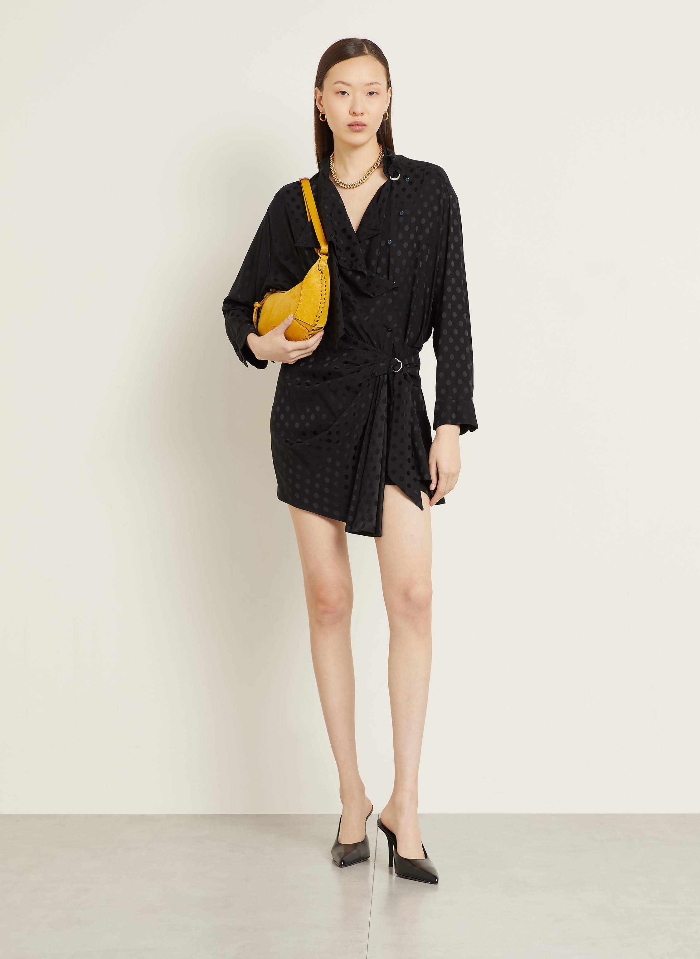 Thumbnail - Isabel Marant Umhängetasche Oskan Moon gelb