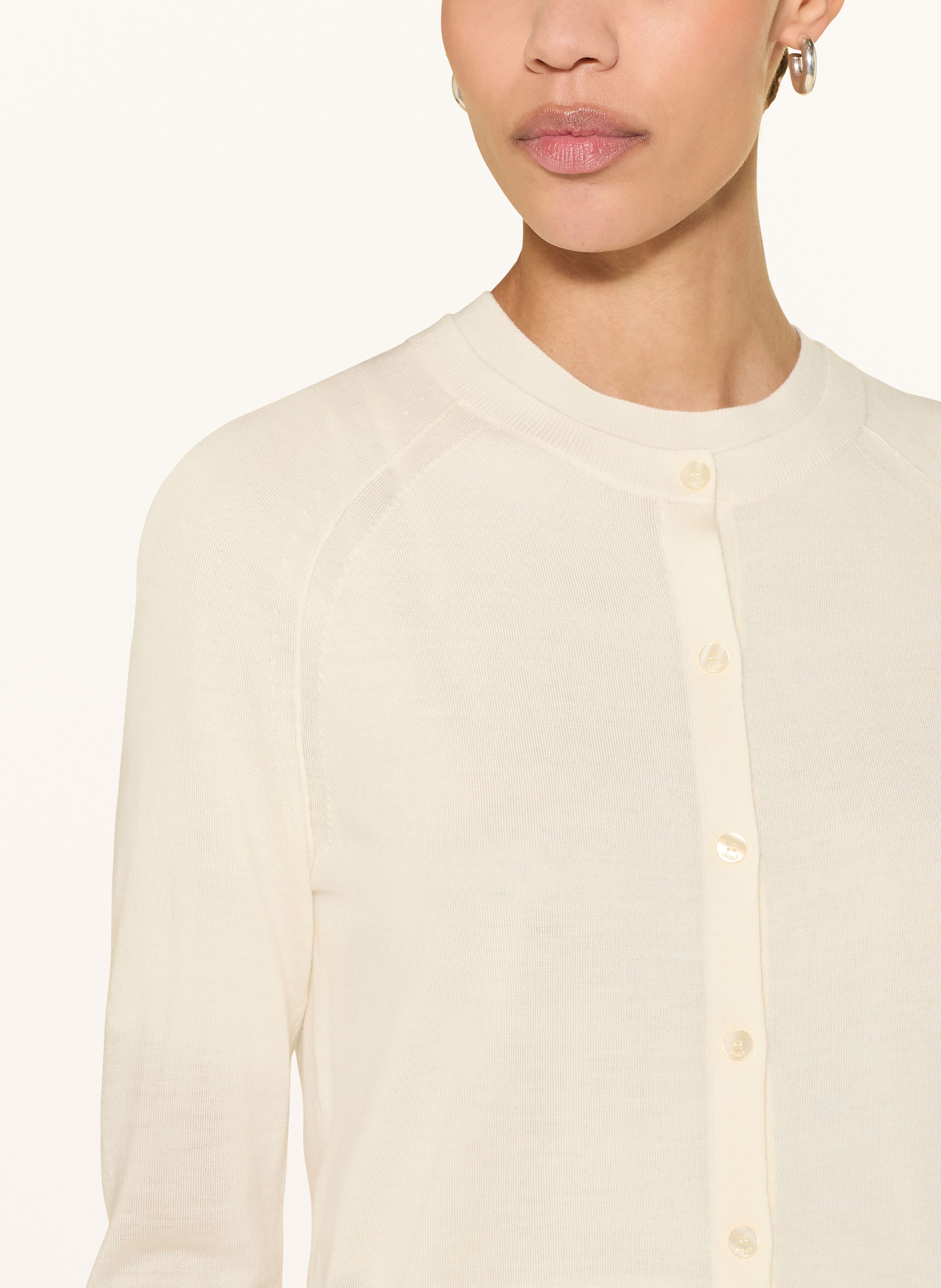 Thumbnail - Boss Strickjacke Fonami weiss