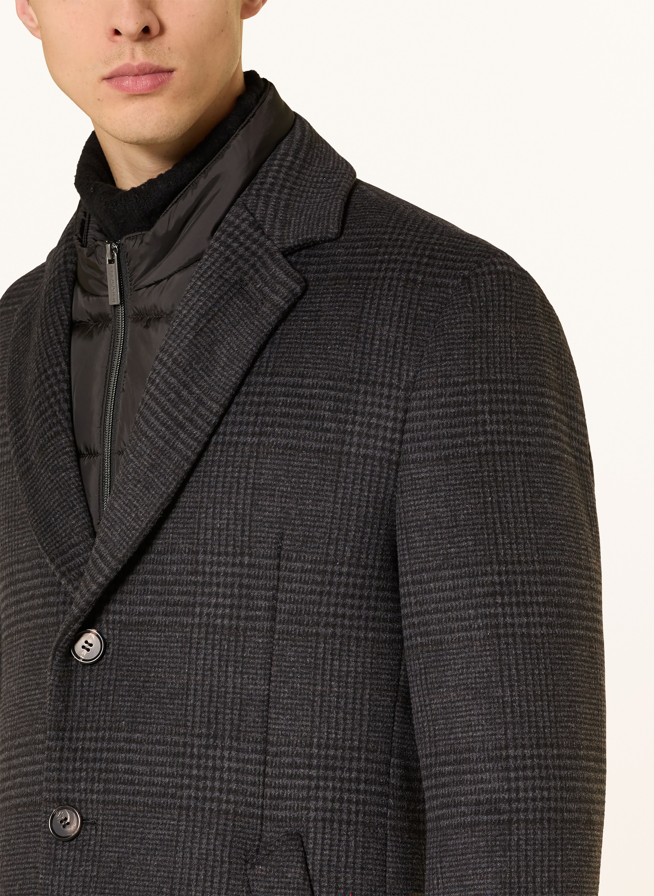 Thumbnail - Bugatti Mantel Mit Herausnehmbarer Blende grau