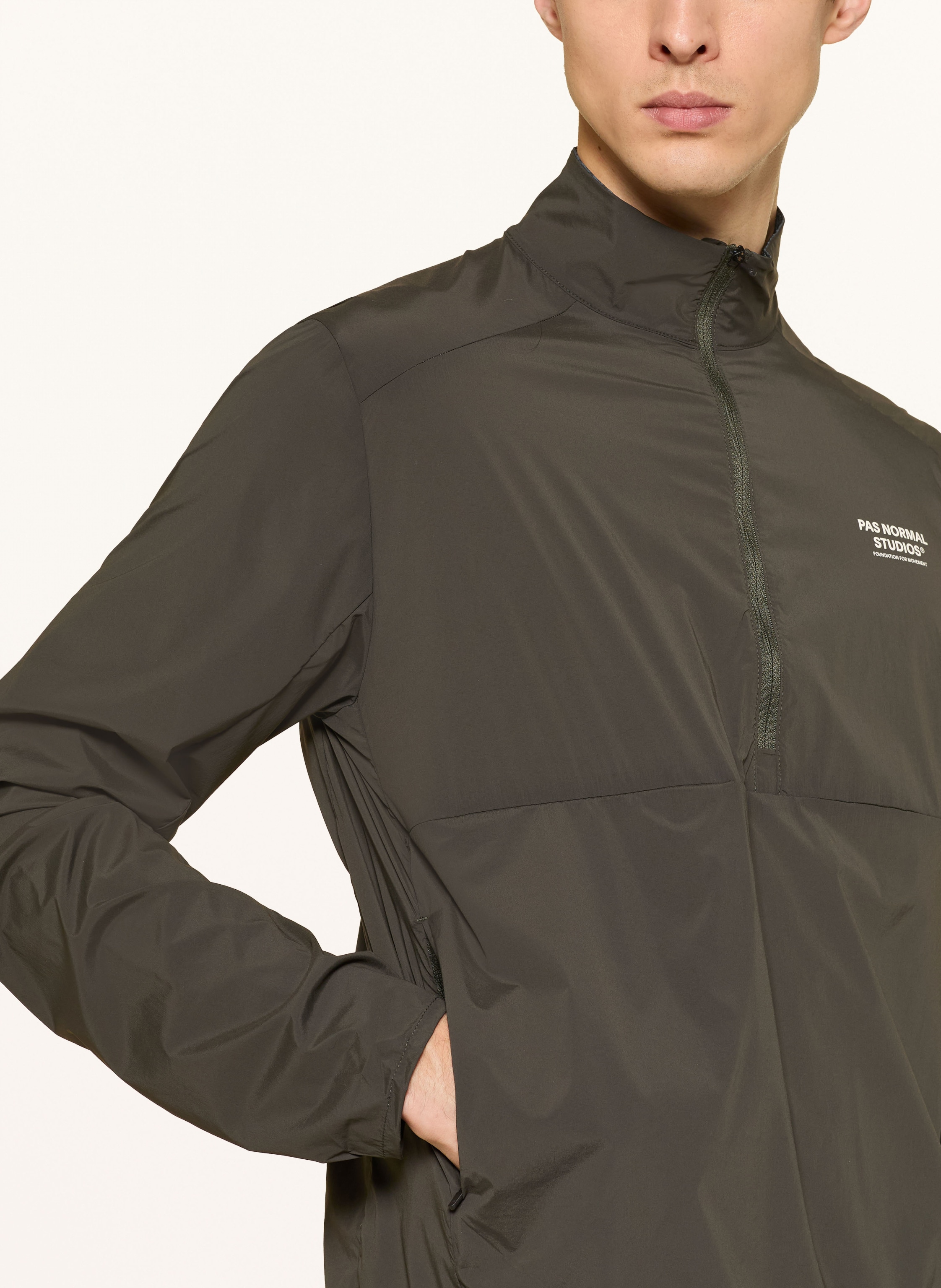 Thumbnail - Pas Normal Studios Laufjacke Balance Half Zip gruen