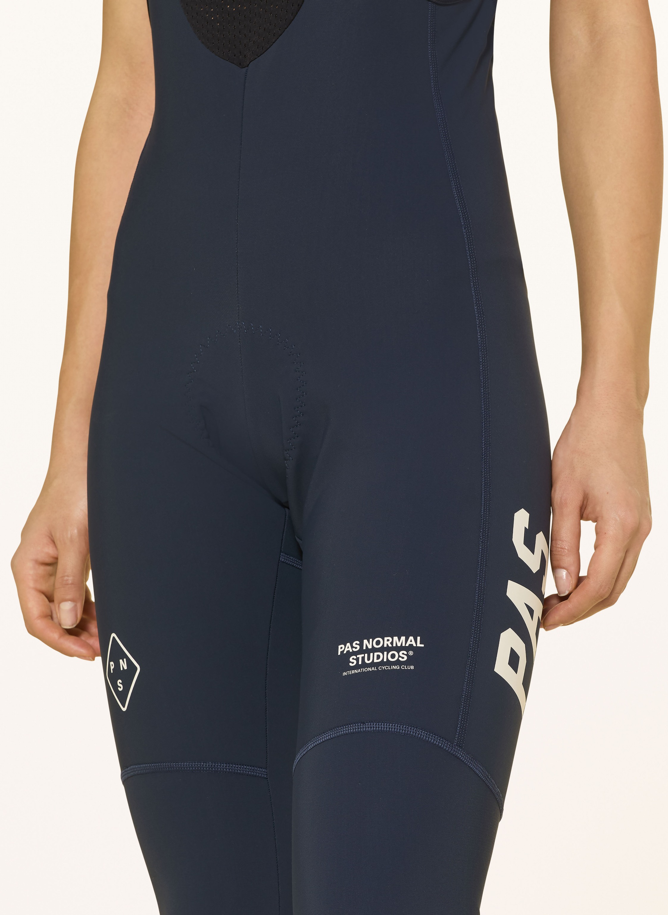 Thumbnail - Pas Normal Studios Radhose Mechanism Deep Winter Mit Trägern Und Gepolstertem Einsatz blau