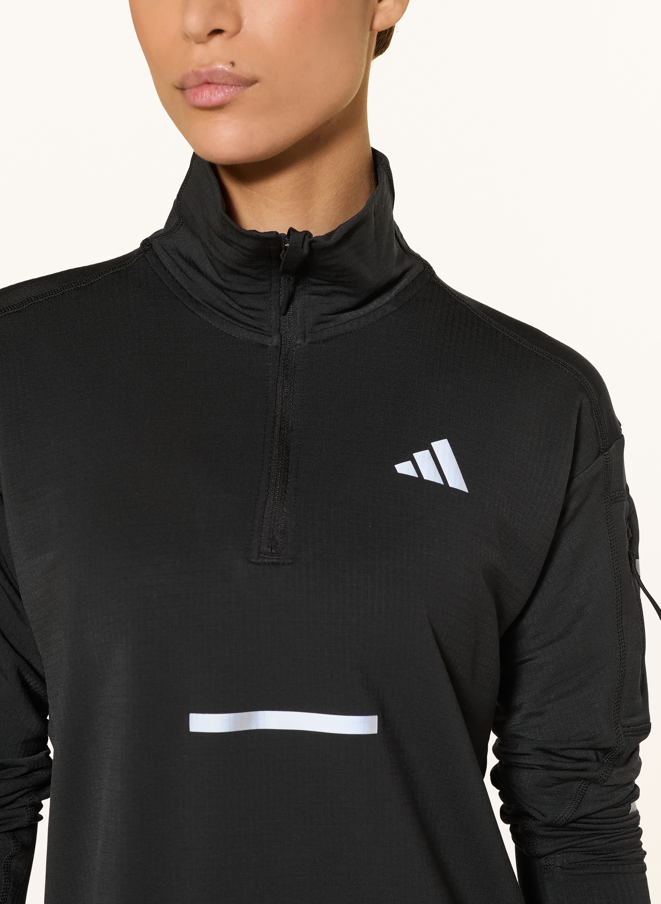 Thumbnail - Adidas Laufshirt adi365 Running Climawarm+ Half Zip schwarz