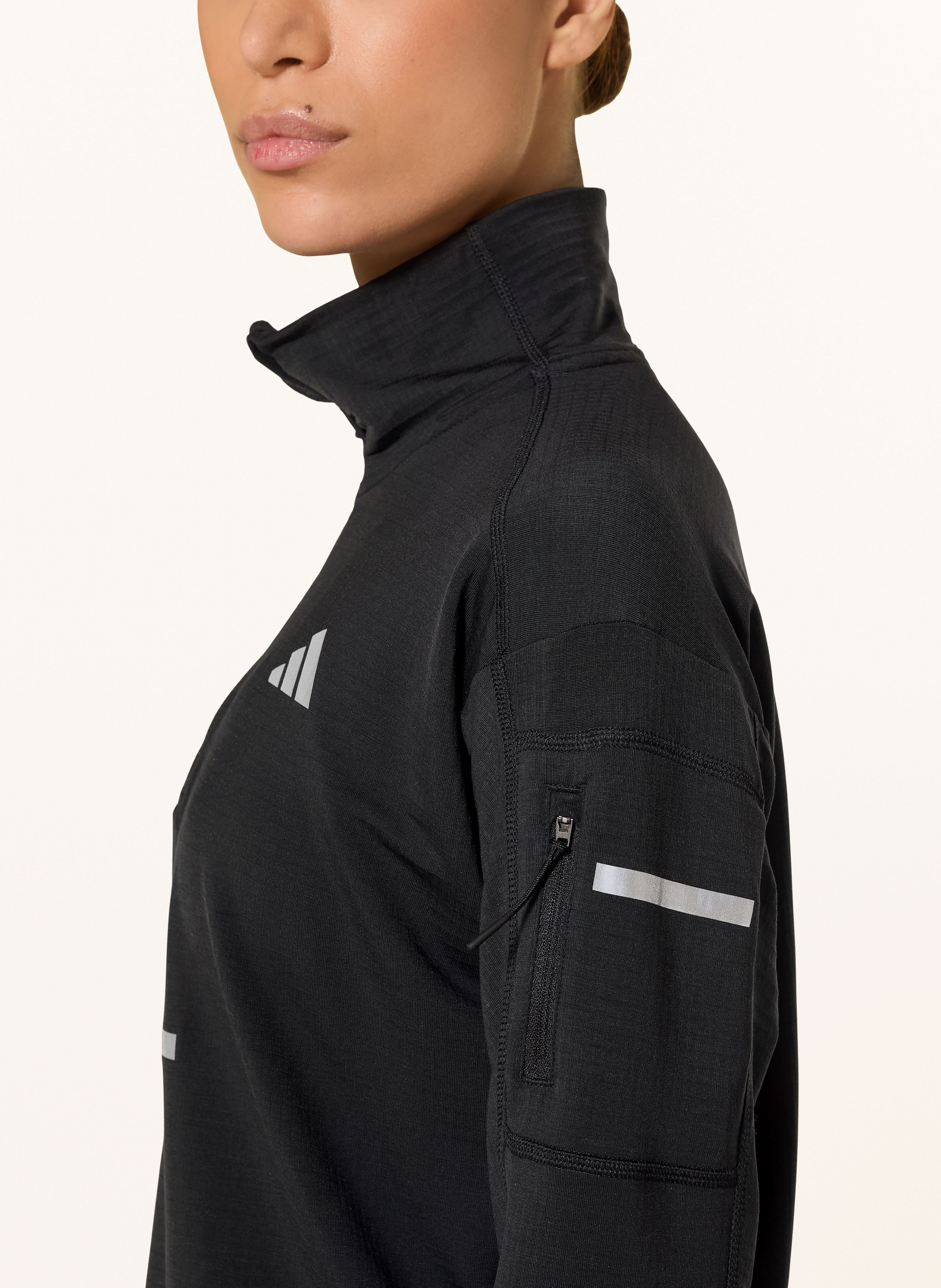 Thumbnail - Adidas Laufshirt adi365 Running Climawarm+ Half Zip schwarz