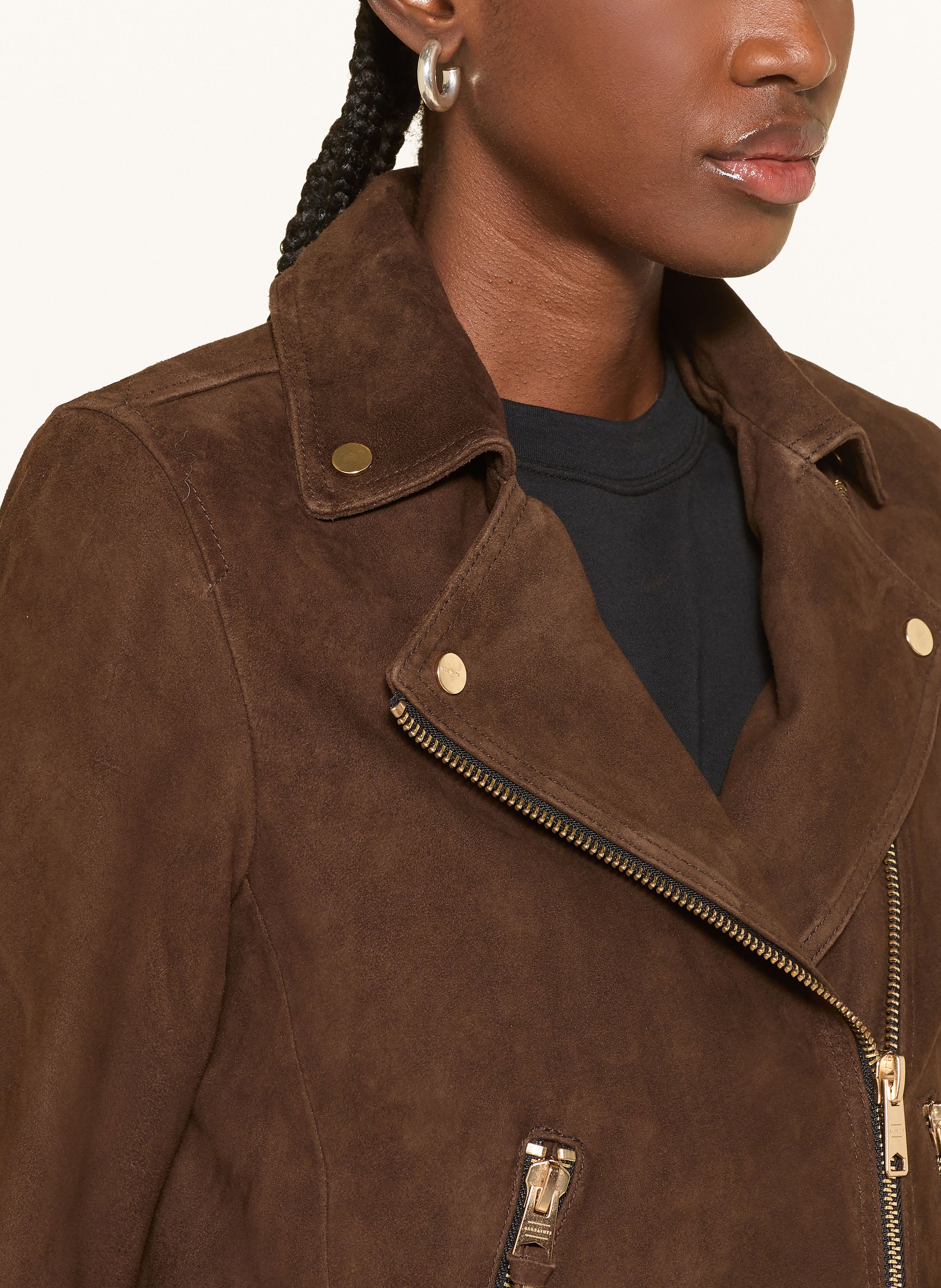Thumbnail - Allsaints Lederjacke Dalby braun