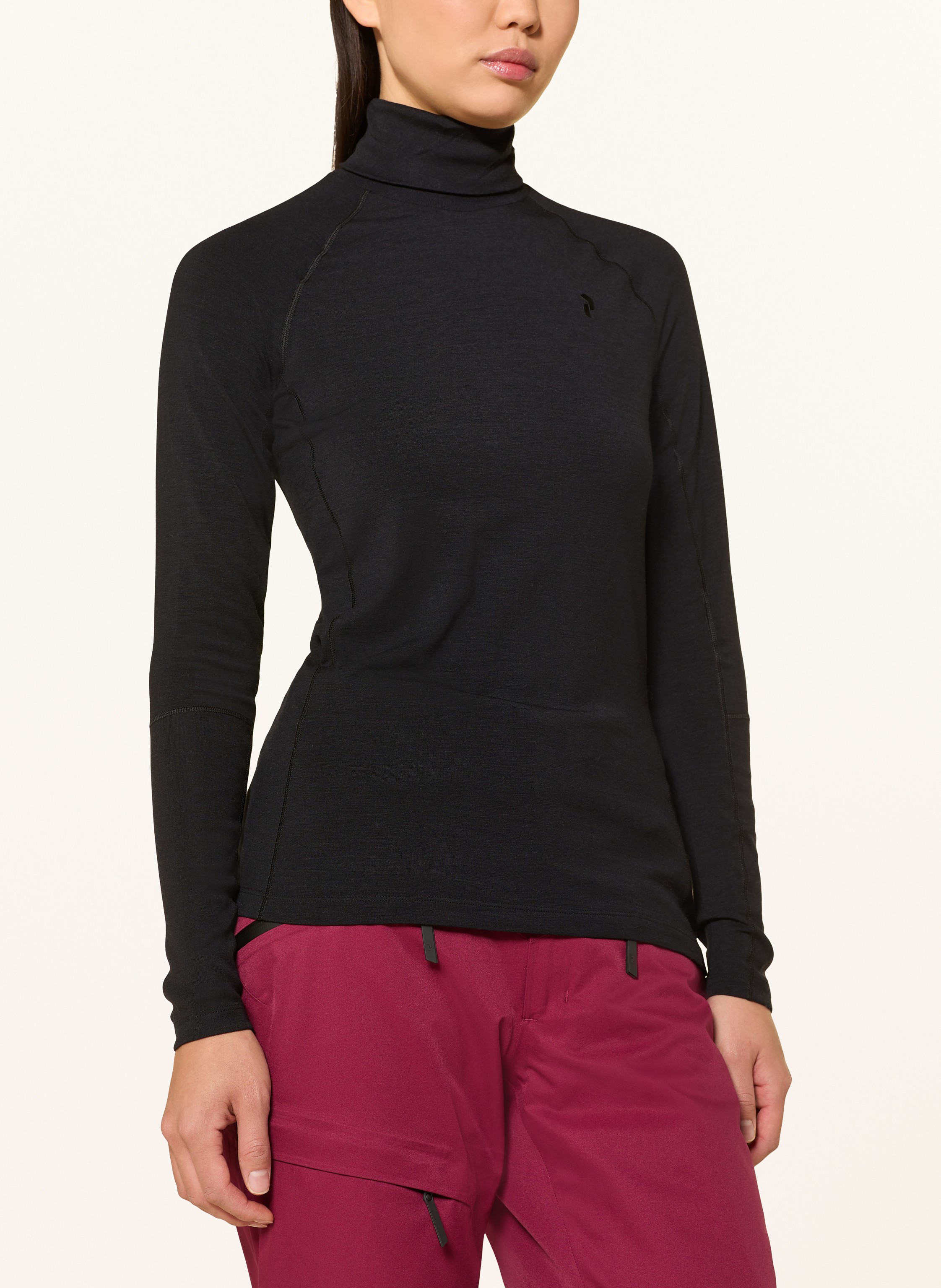 Thumbnail - Peak Performance Midlayer Magic Mit Merinowolle schwarz