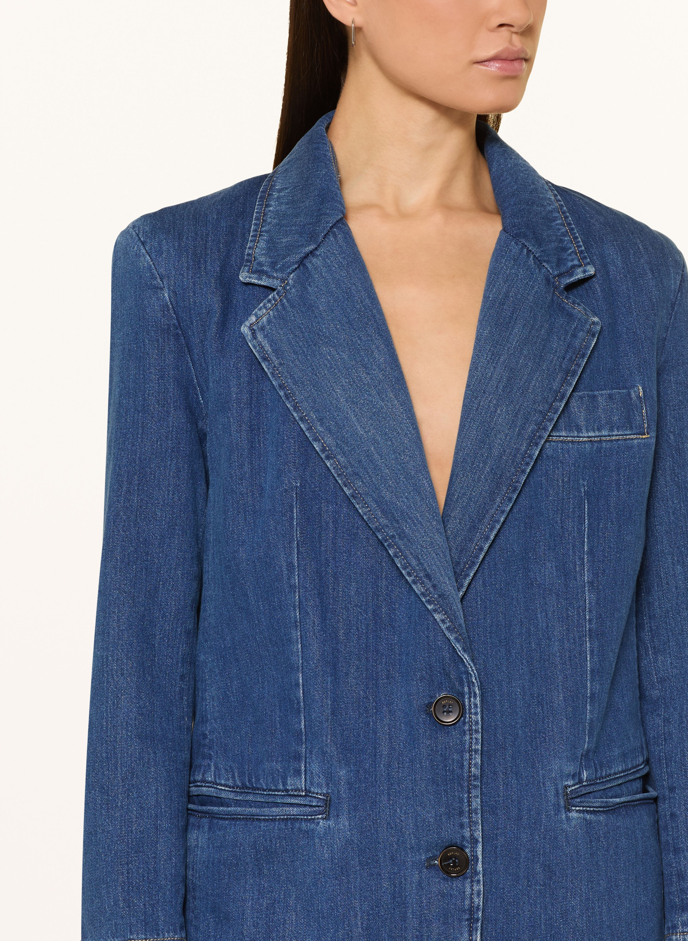 Thumbnail - Replay Jeansblazer blau