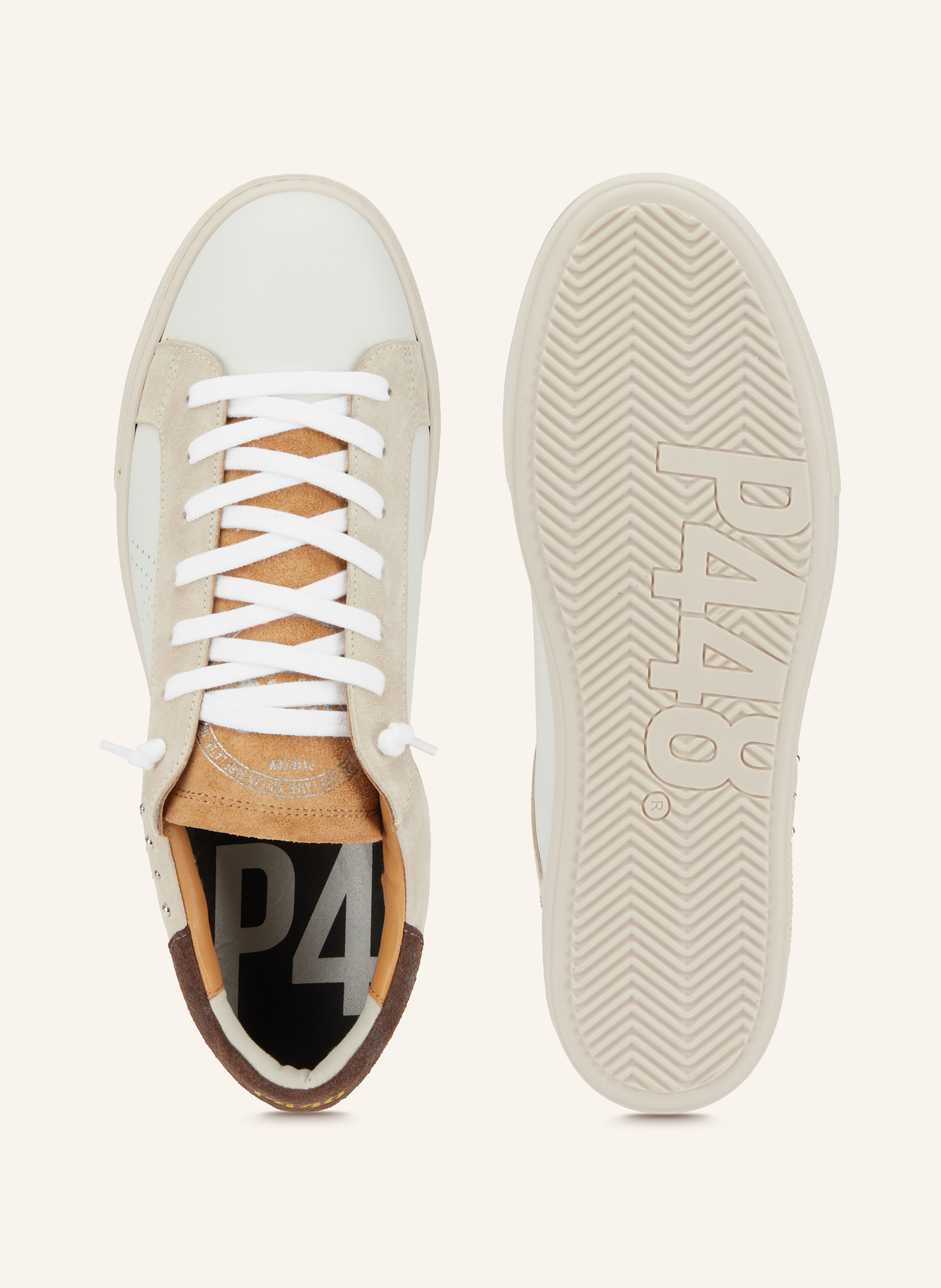 Thumbnail - p448 Sneaker Thea Mit Nieten beige