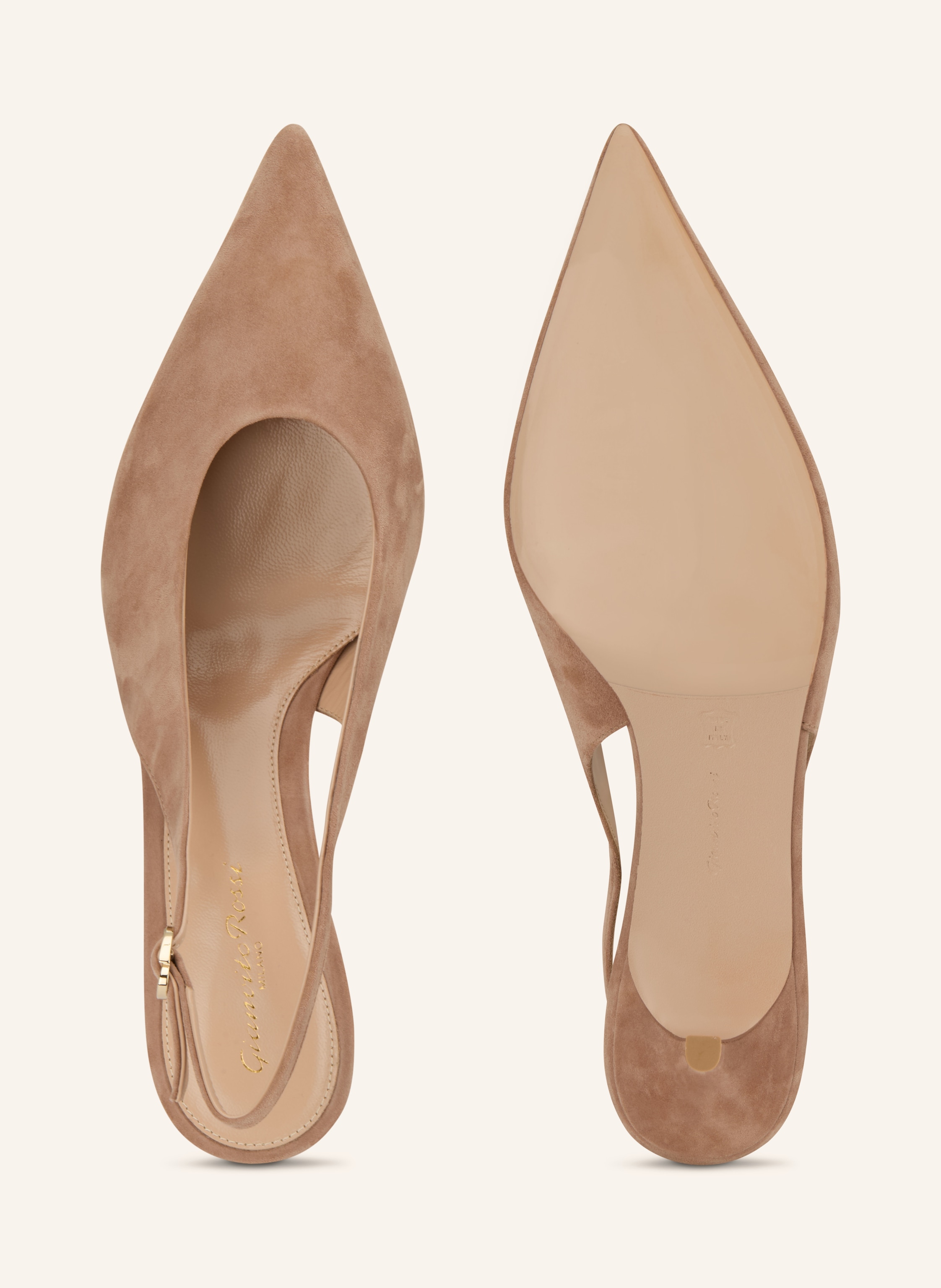 Thumbnail - Gianvito Rossi Slingpumps Robbie braun