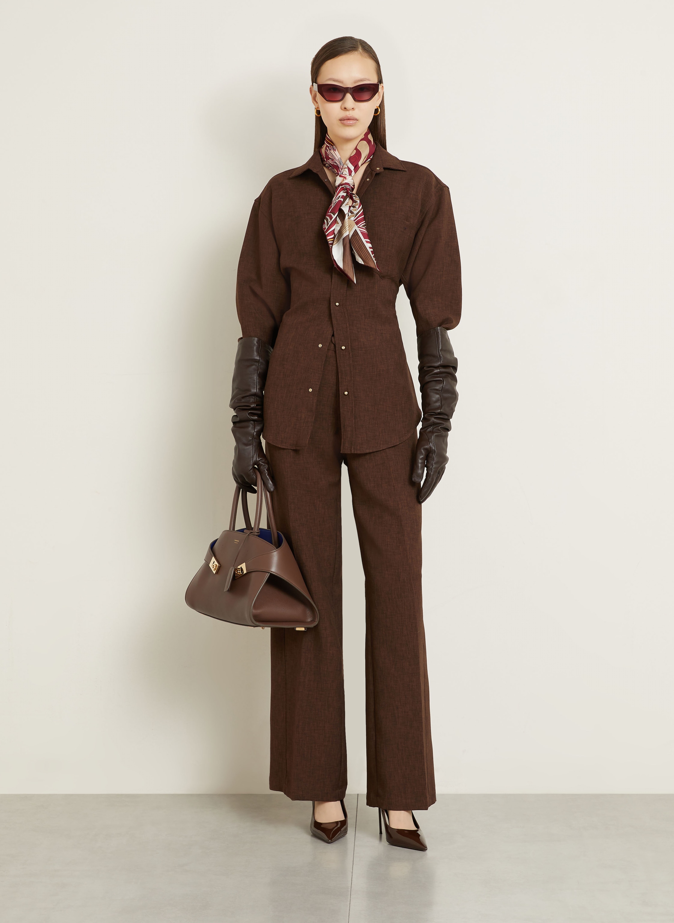 Thumbnail - Ferragamo Handtasche Hug braun