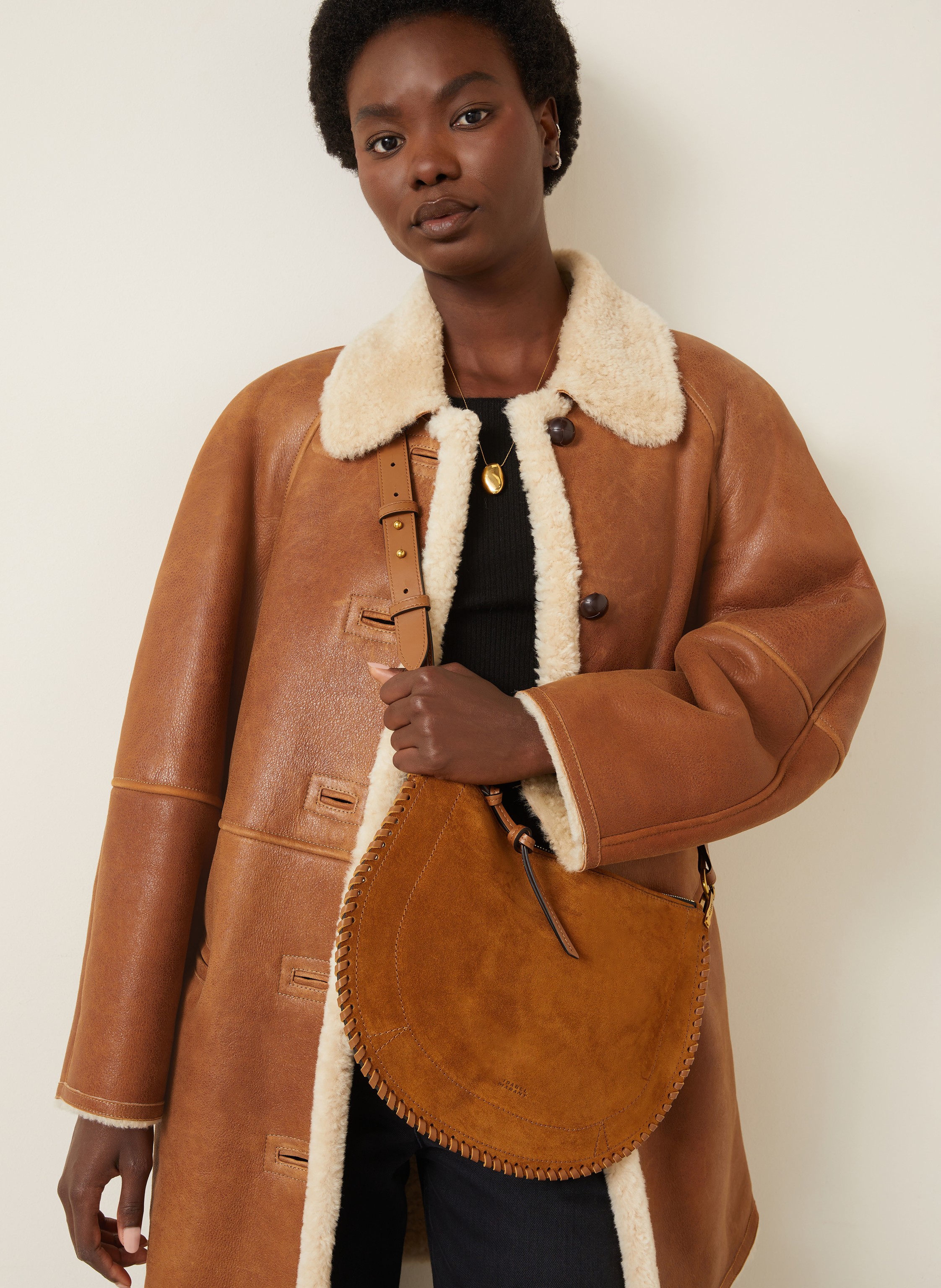 Thumbnail - Isabel Marant Umhängetasche Oskan braun