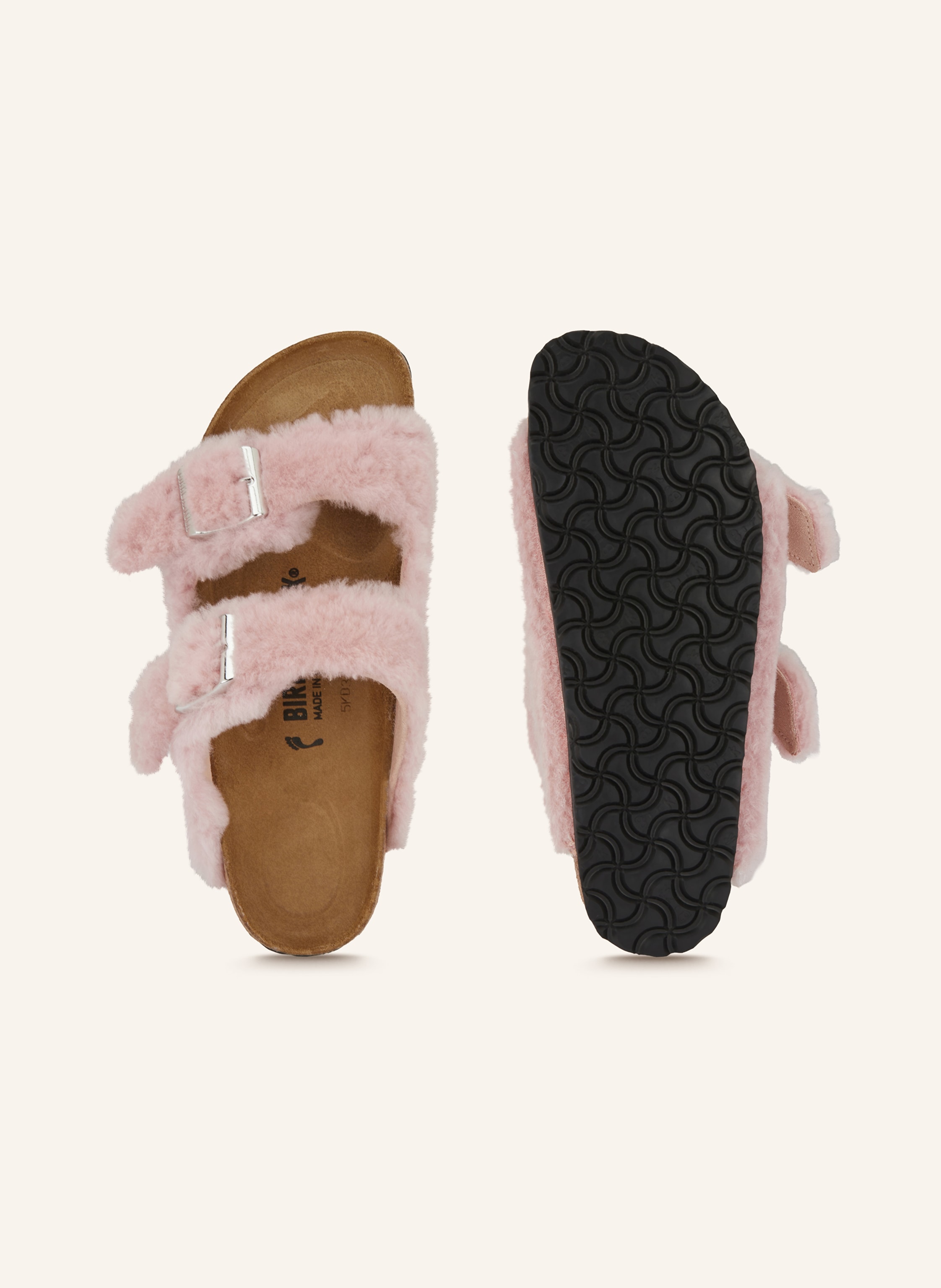 Thumbnail - Birkenstock Pantoletten Arizona Shearling Rivet rosa