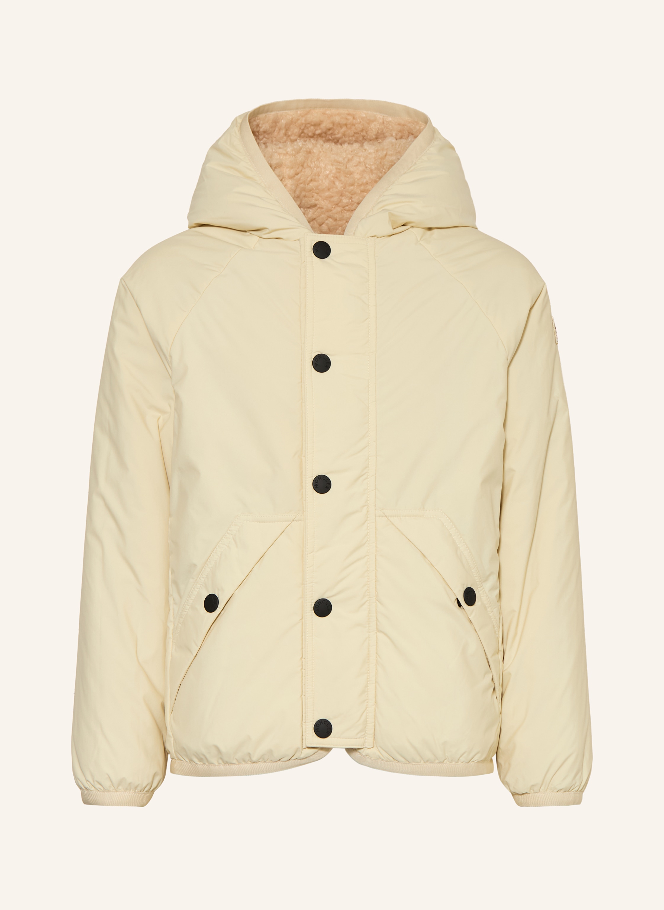 Thumbnail - Moncler Enfant Teddyfell-Jacke rosa