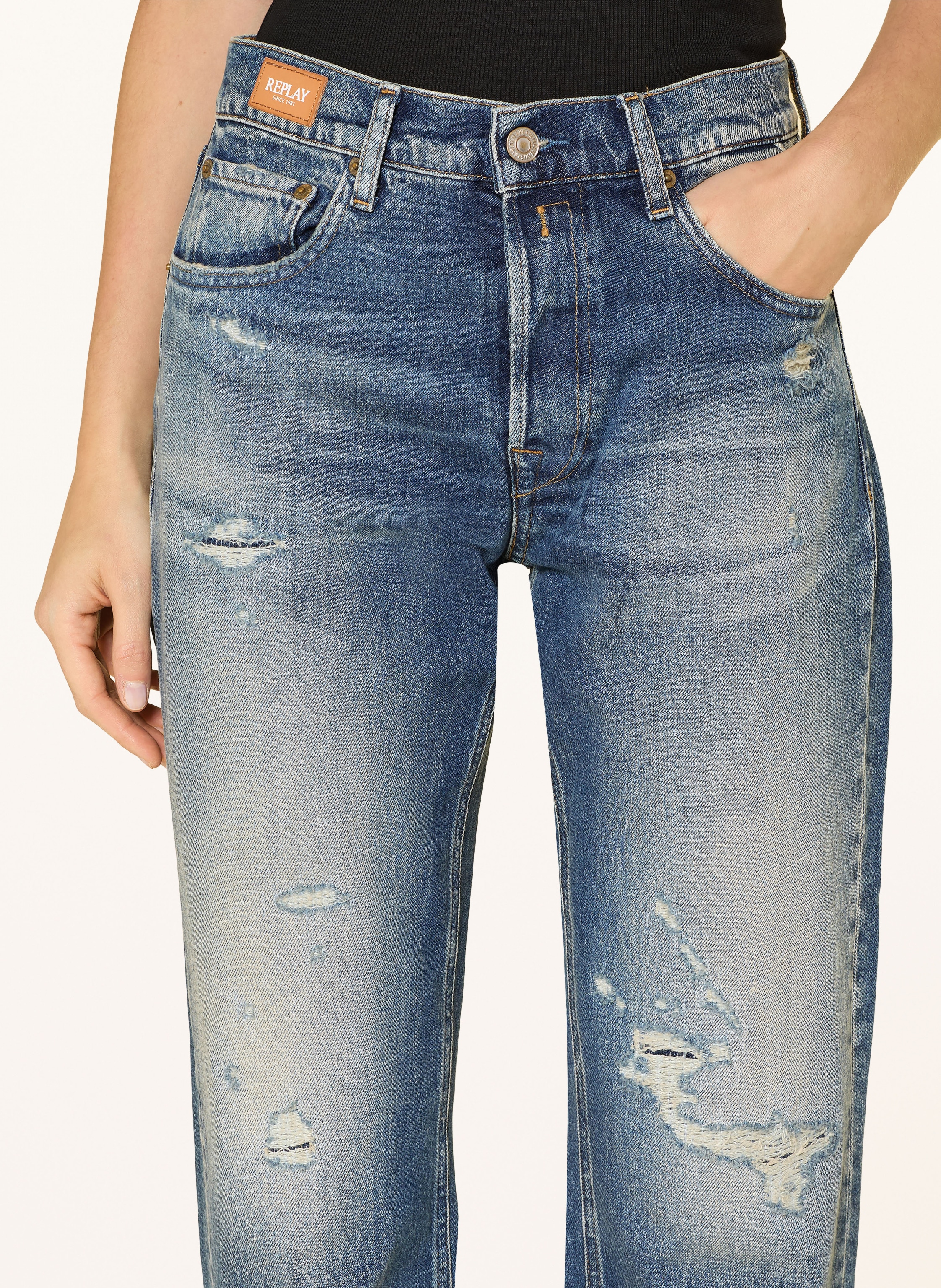 Thumbnail - Replay Boyfriend Jeans Aubry blau
