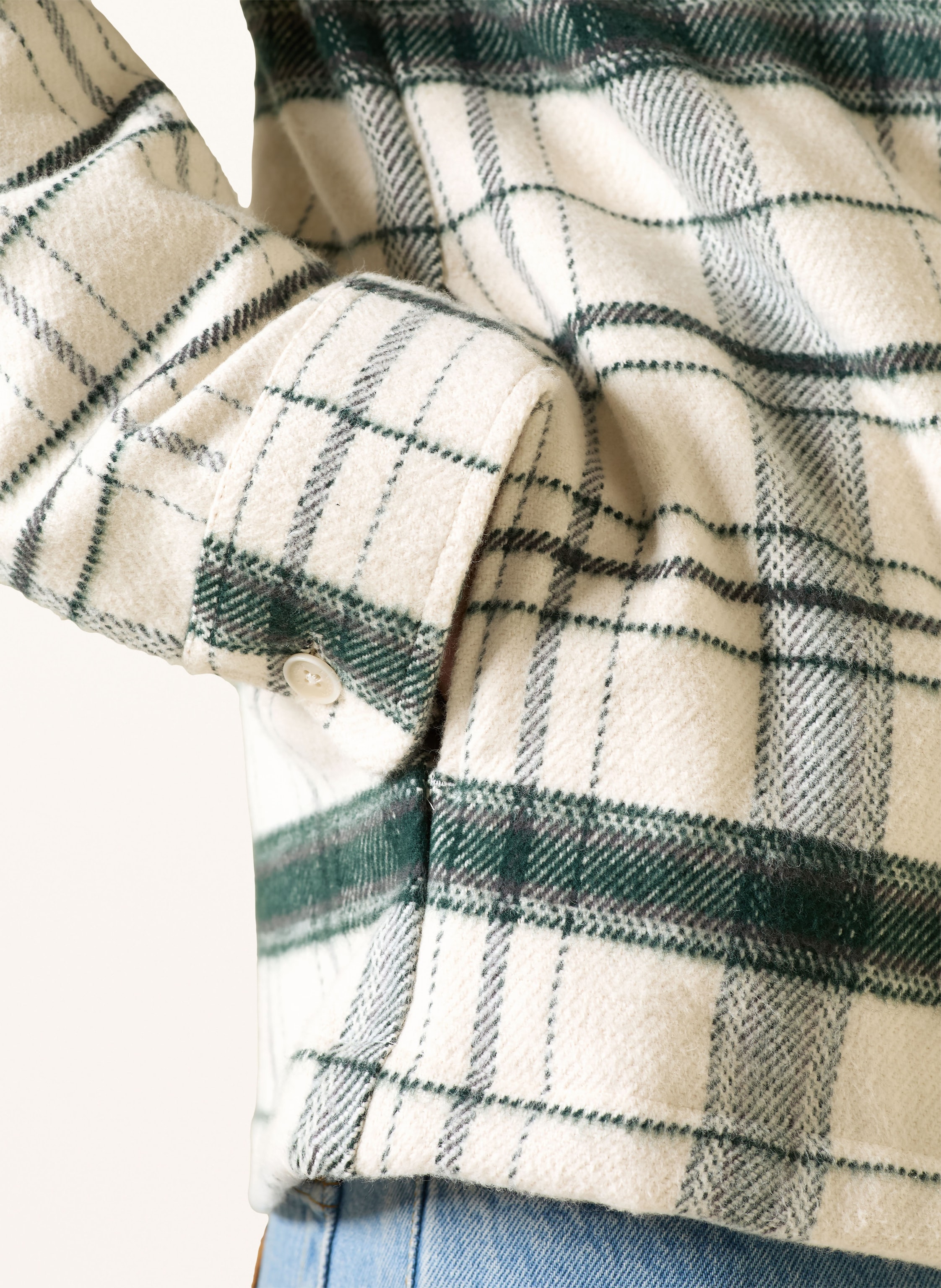 Thumbnail - Lacoste Flanell-Overjacket weiss