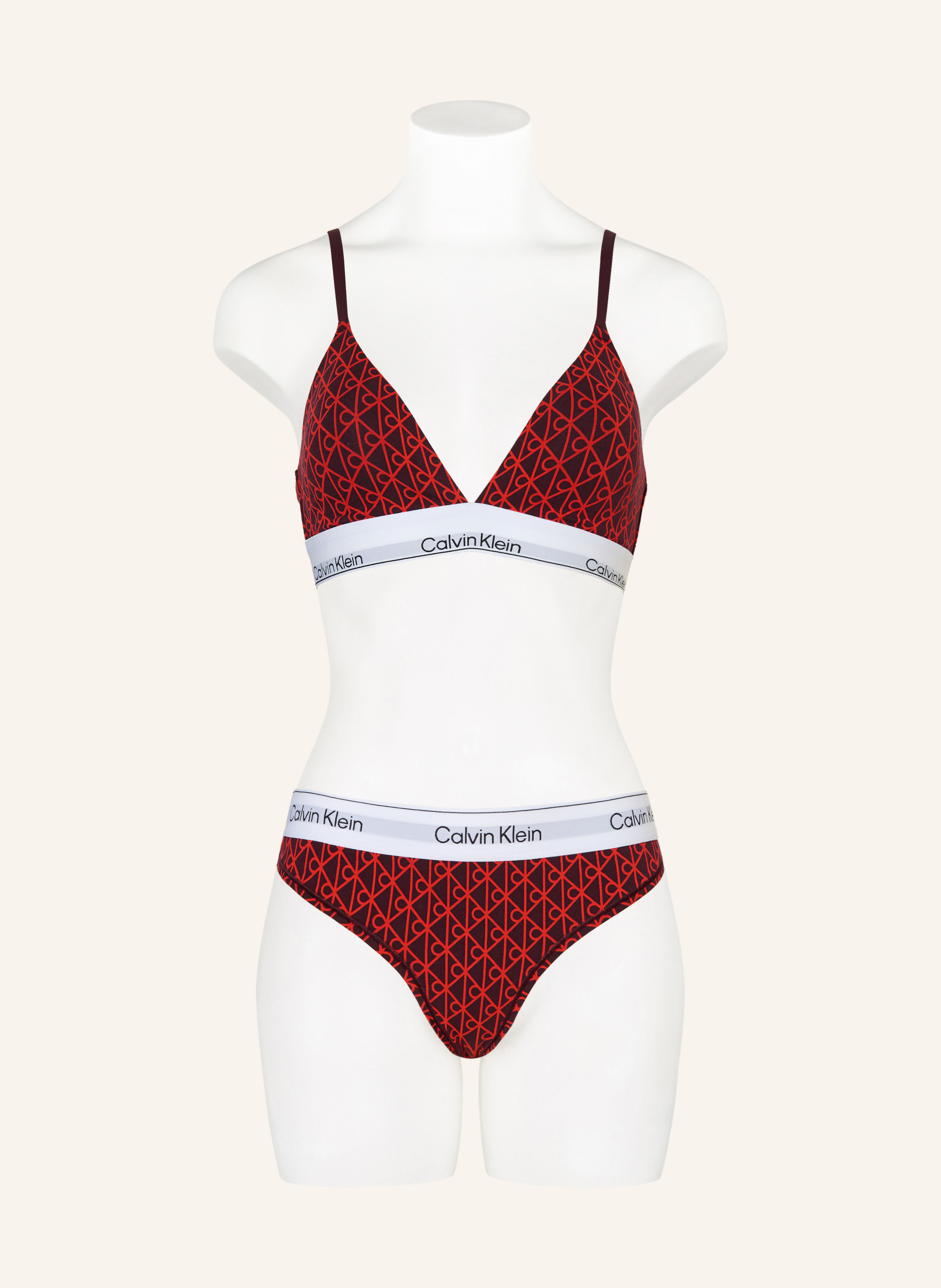 Thumbnail - Calvin Klein Triangel-Bh Icon Cotton Modal rot