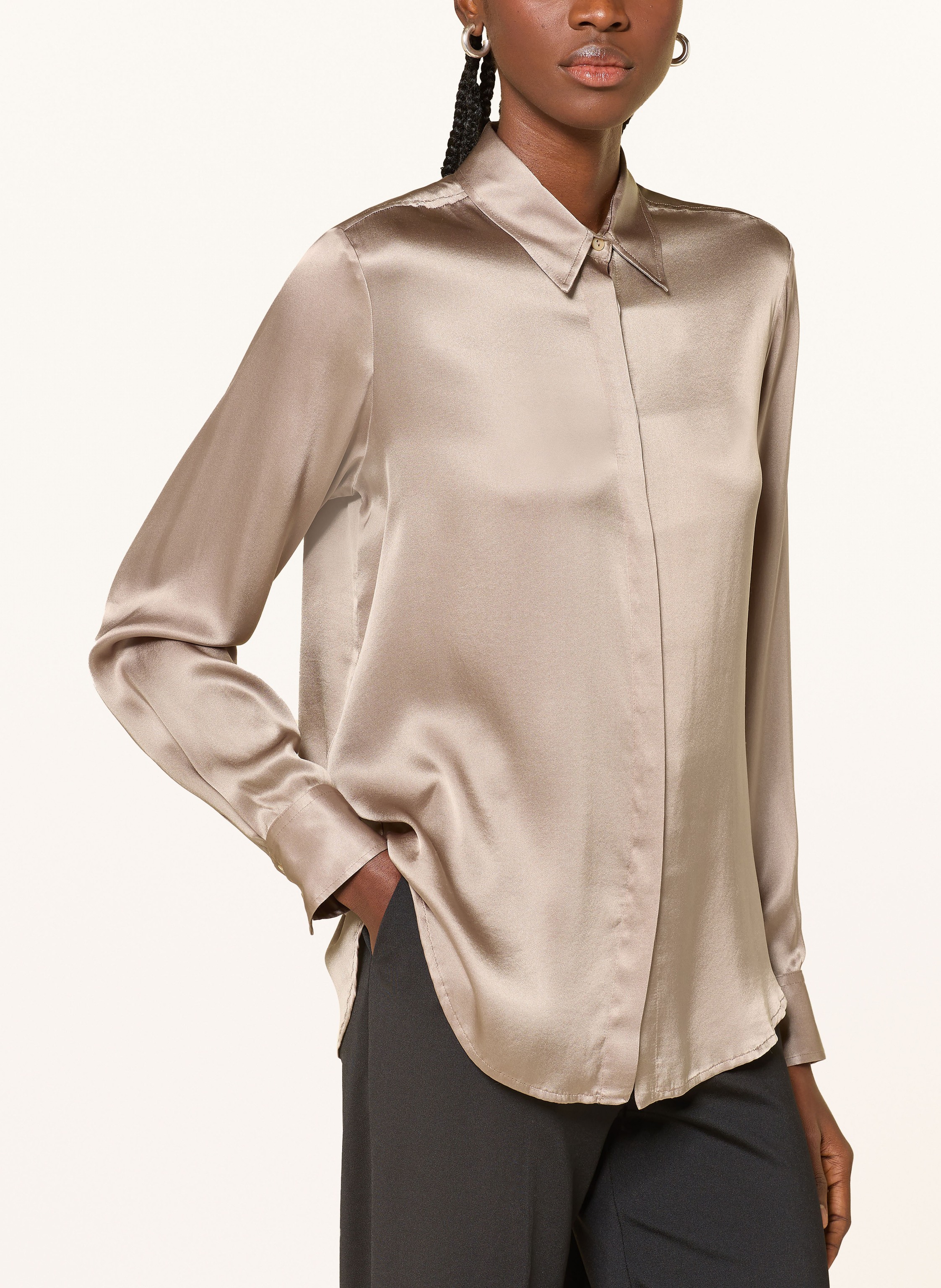 Thumbnail - Antonelli Firenze Hemdbluse Chisone Aus Seide beige