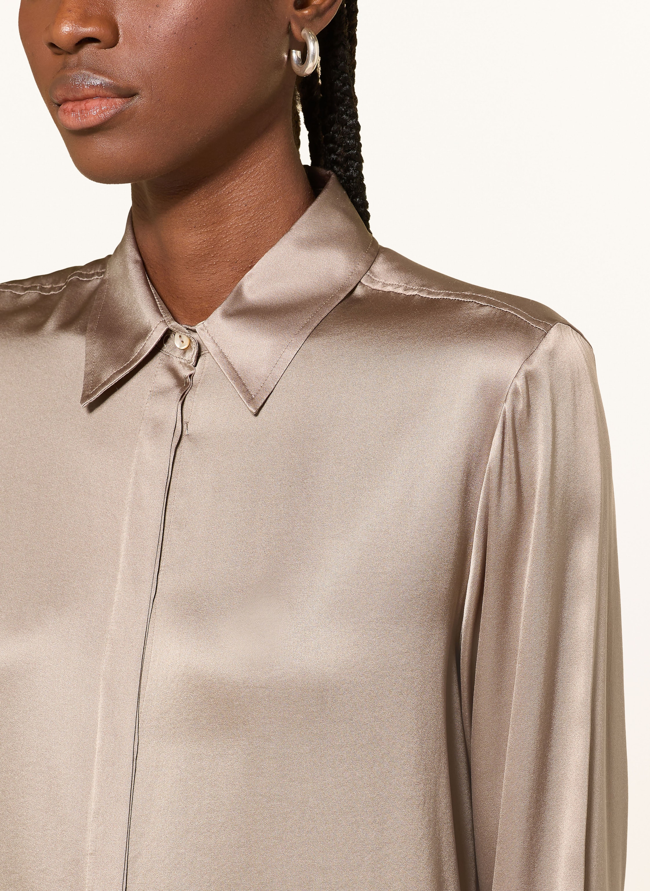 Thumbnail - Antonelli Firenze Hemdbluse Chisone Aus Seide beige