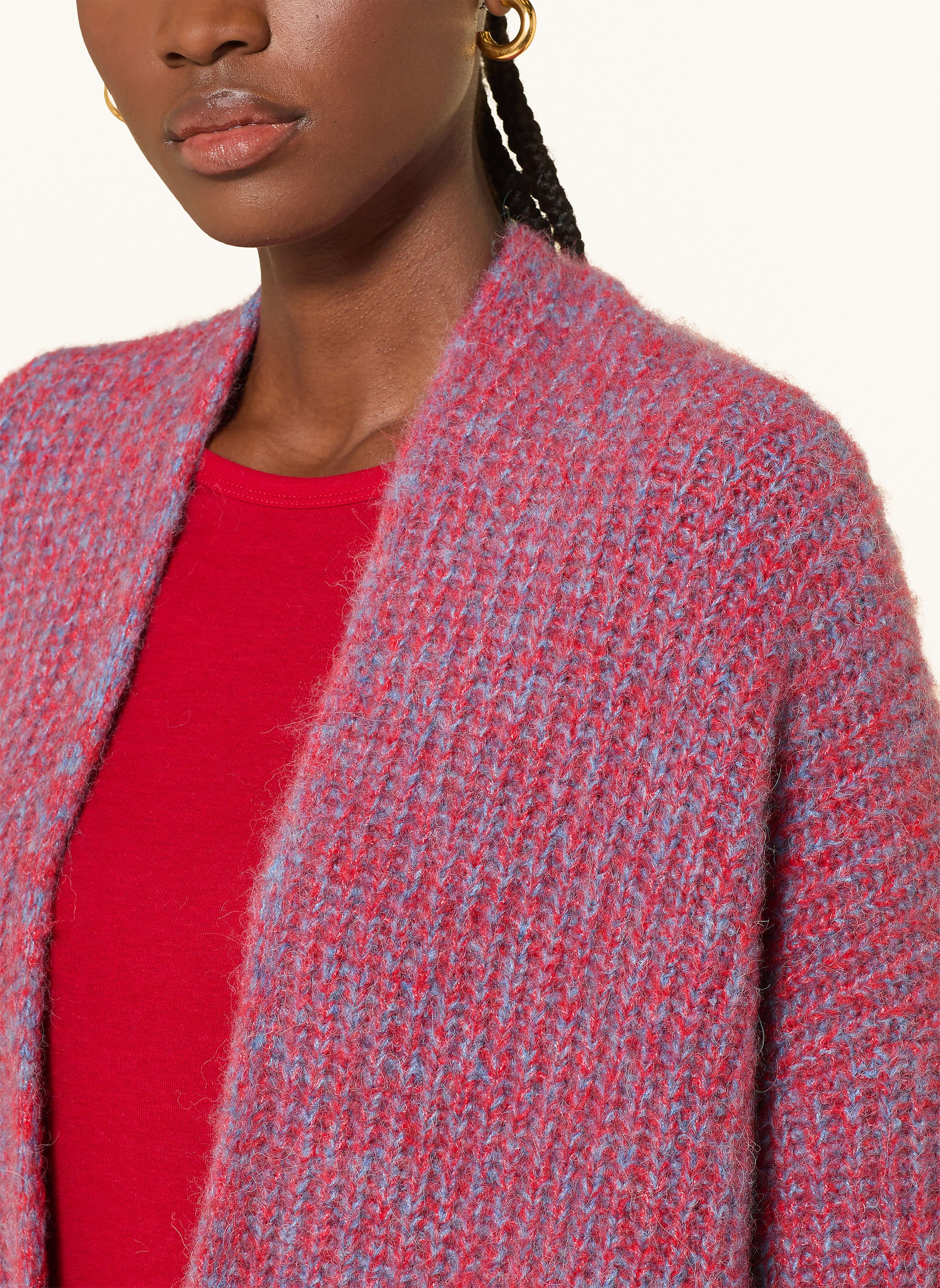 Thumbnail - American Vintage Strickhülle East Mit Alpaka pink