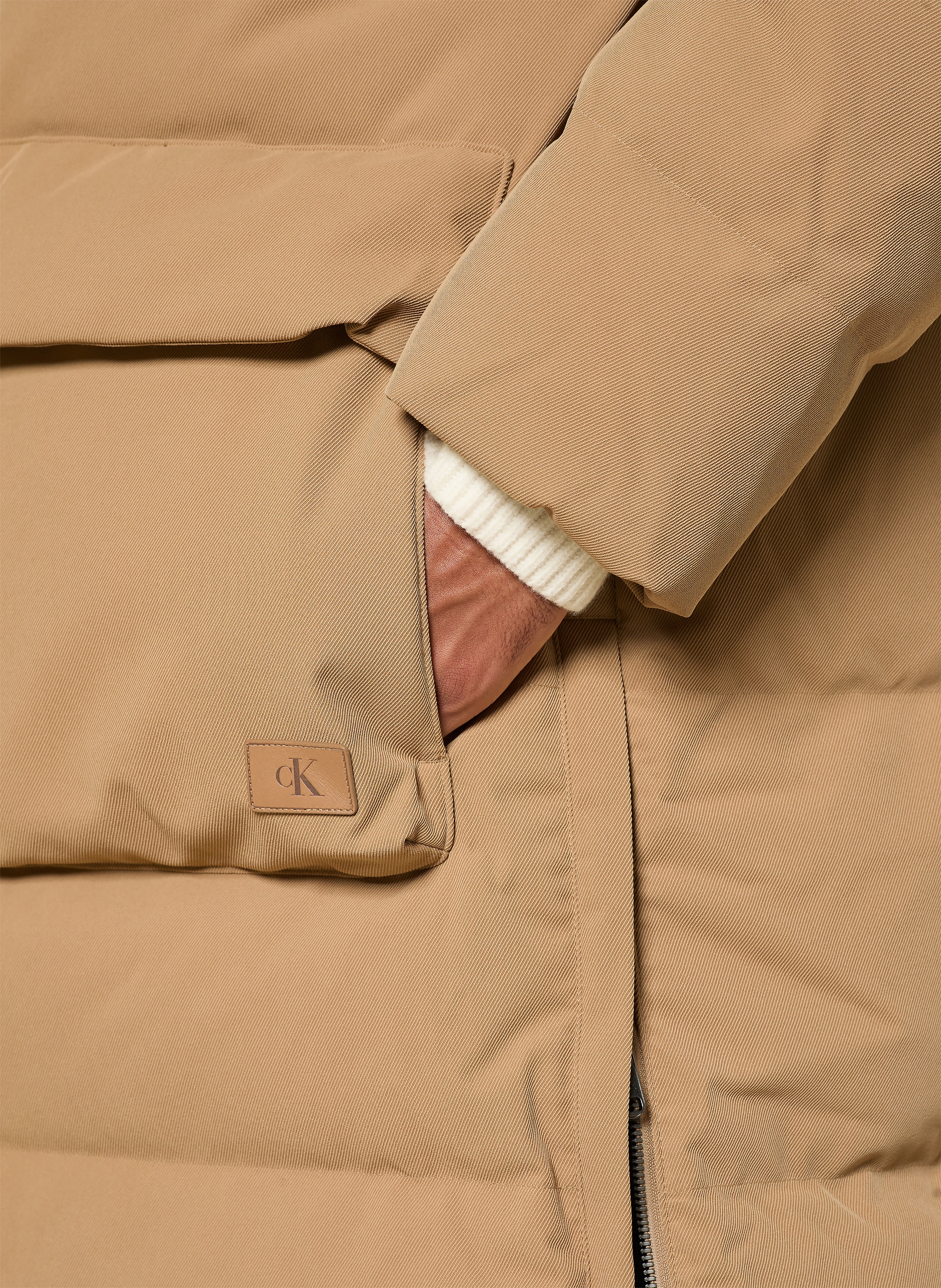 Thumbnail - Calvin Klein Jeans Daunenmantel beige