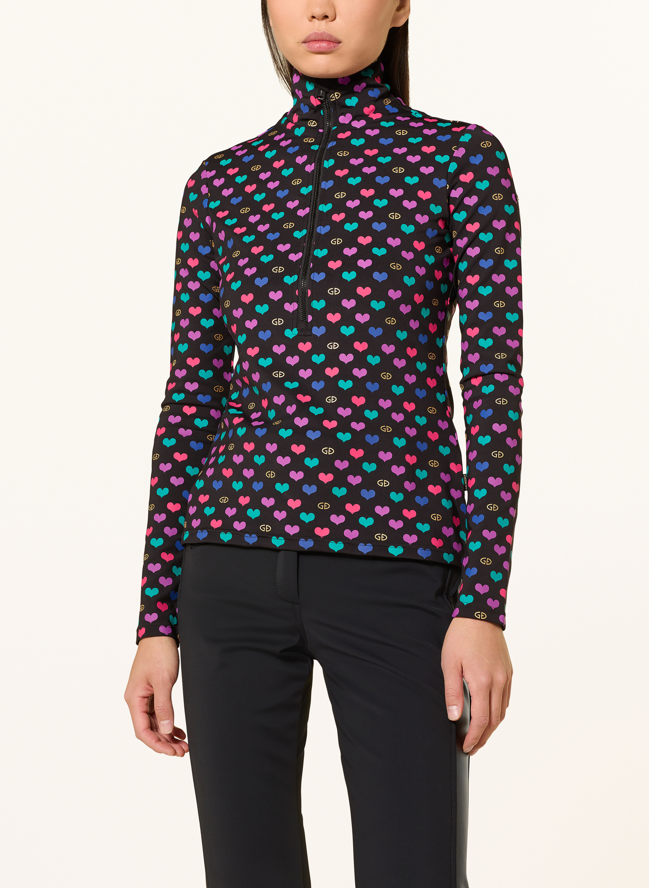 Thumbnail - Goldbergh Midlayer Cuori schwarz