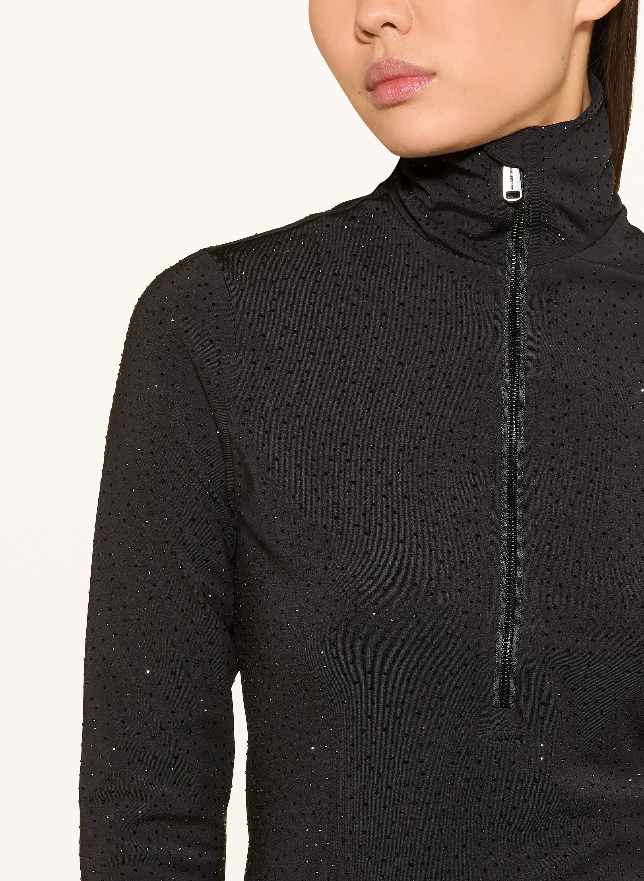 Thumbnail - Goldbergh Midlayer Gianna Mit Schmucksteinen schwarz