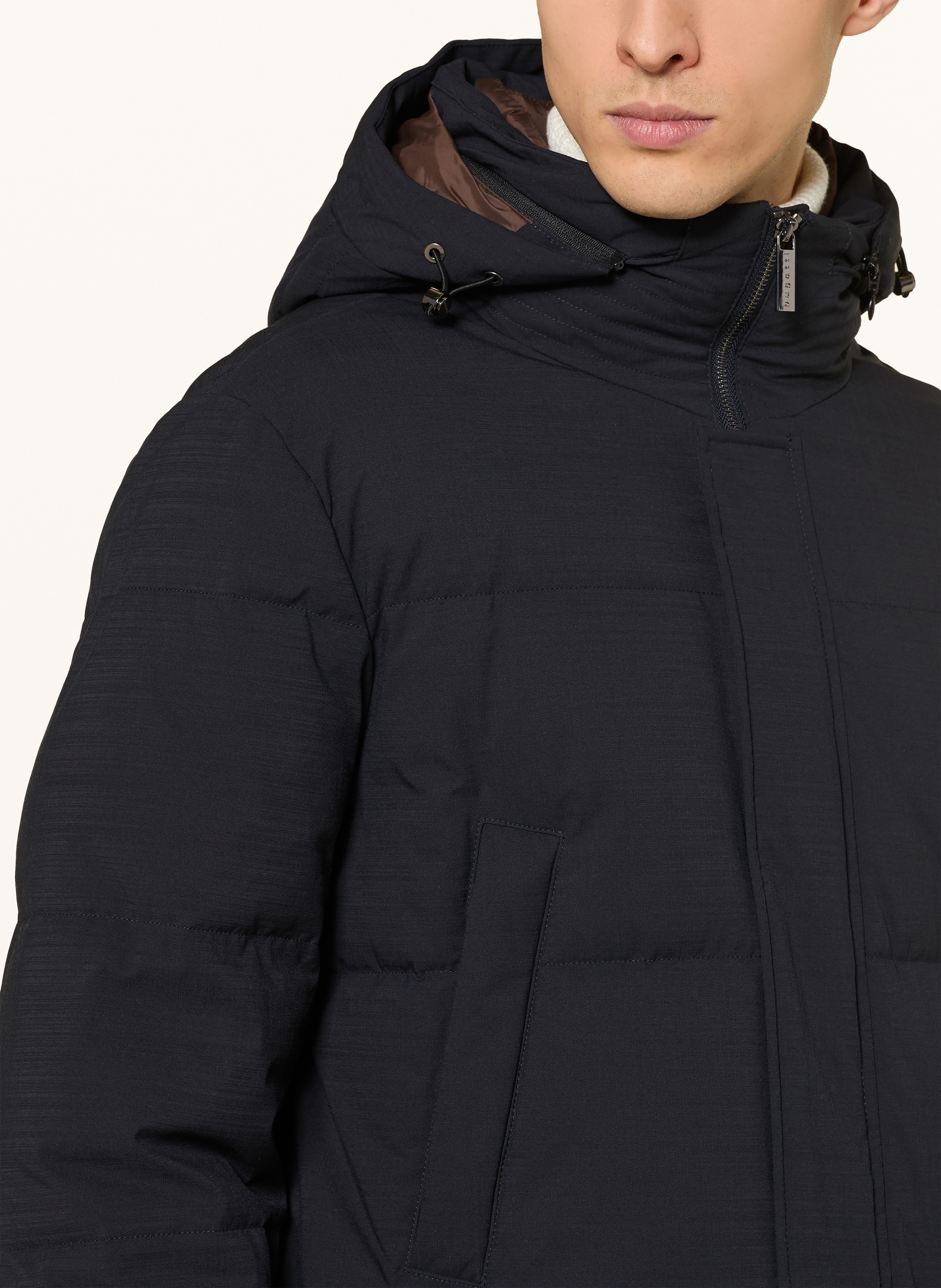 Thumbnail - Bugatti Parka Mit Abnehmbarer Kapuze blau