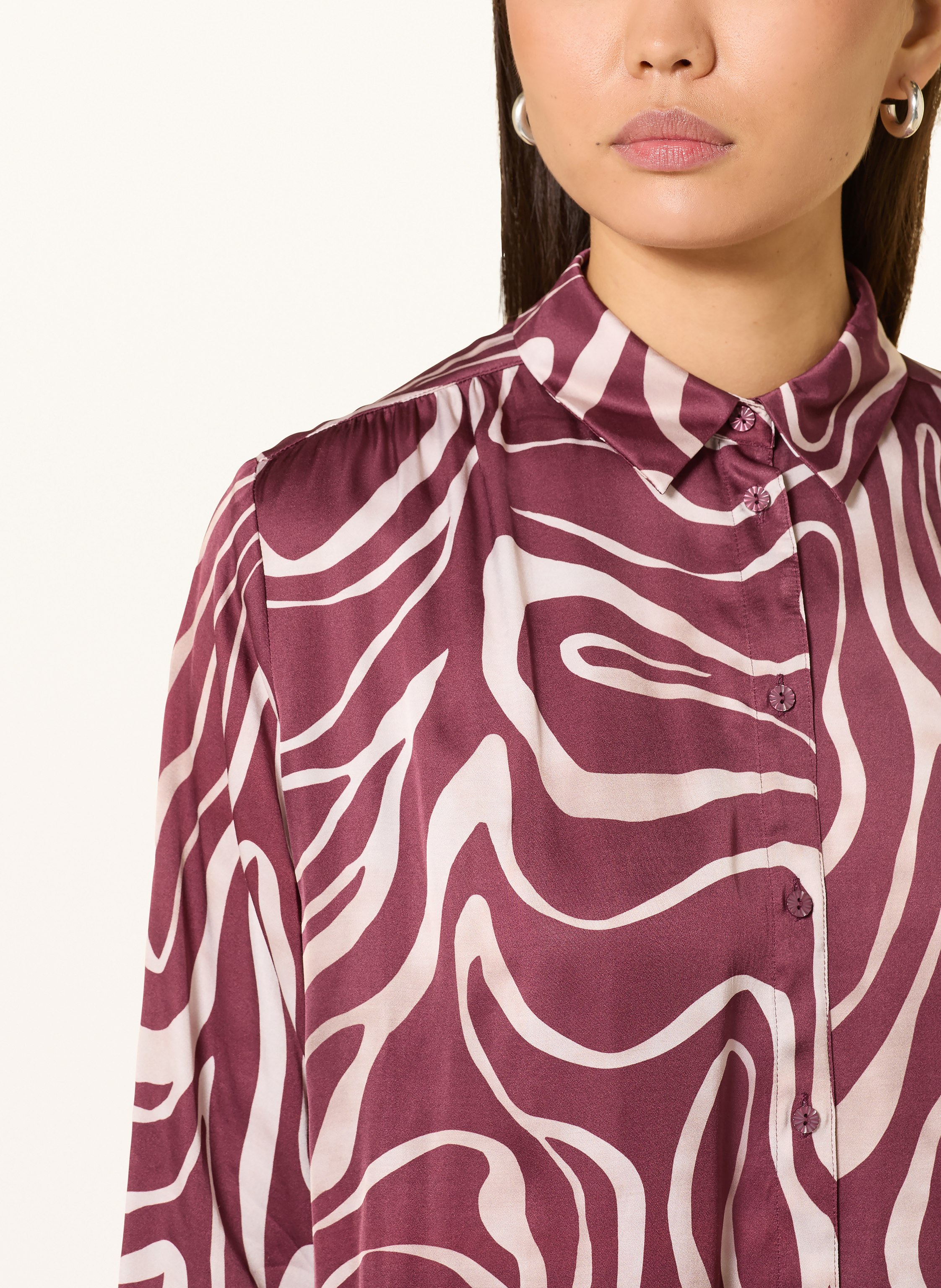 Thumbnail - Desoto Hemdbluse Lena Aus Satin rot