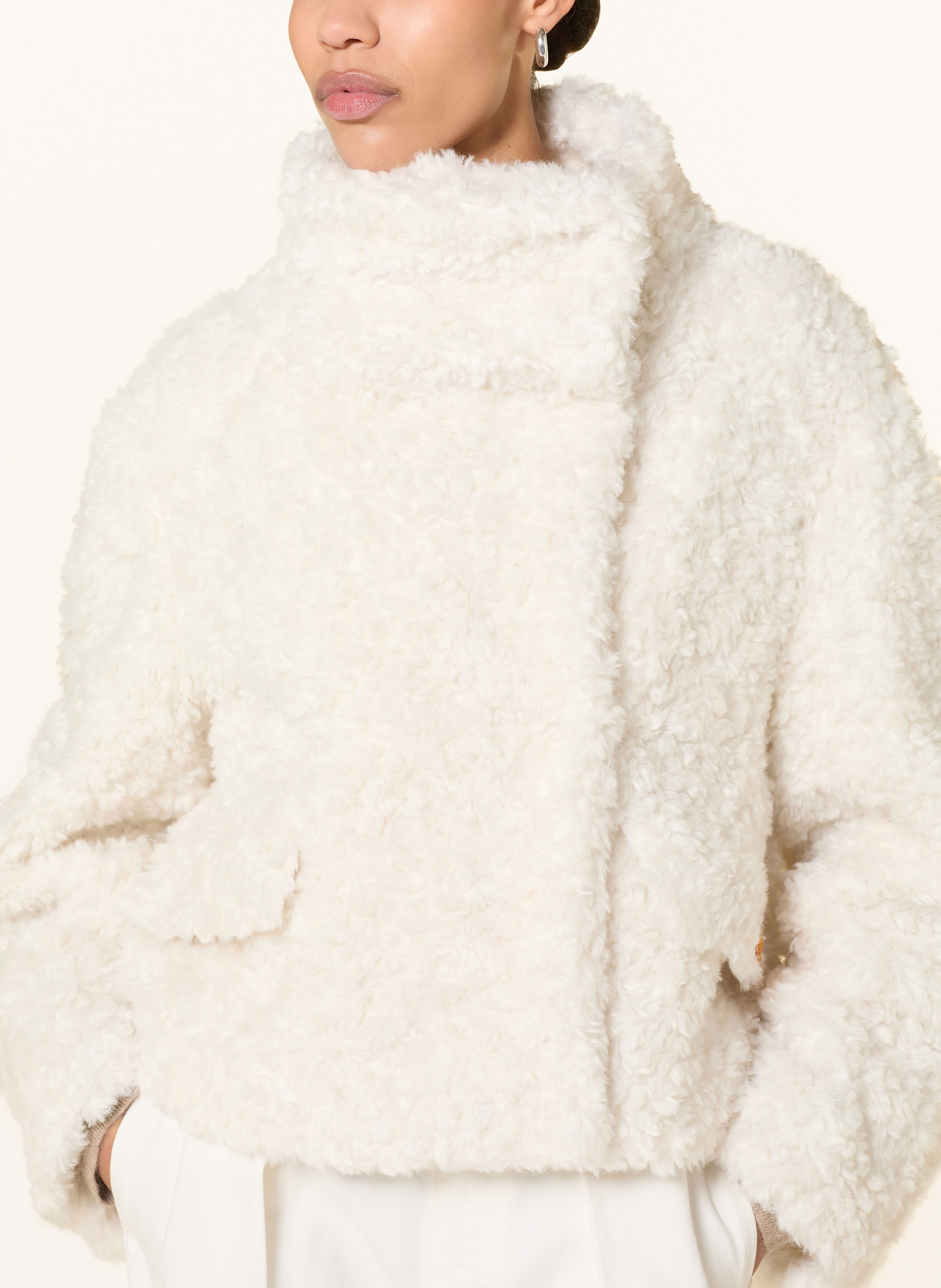 Thumbnail - Boss Teddyfell-Jacke Citeddy weiss