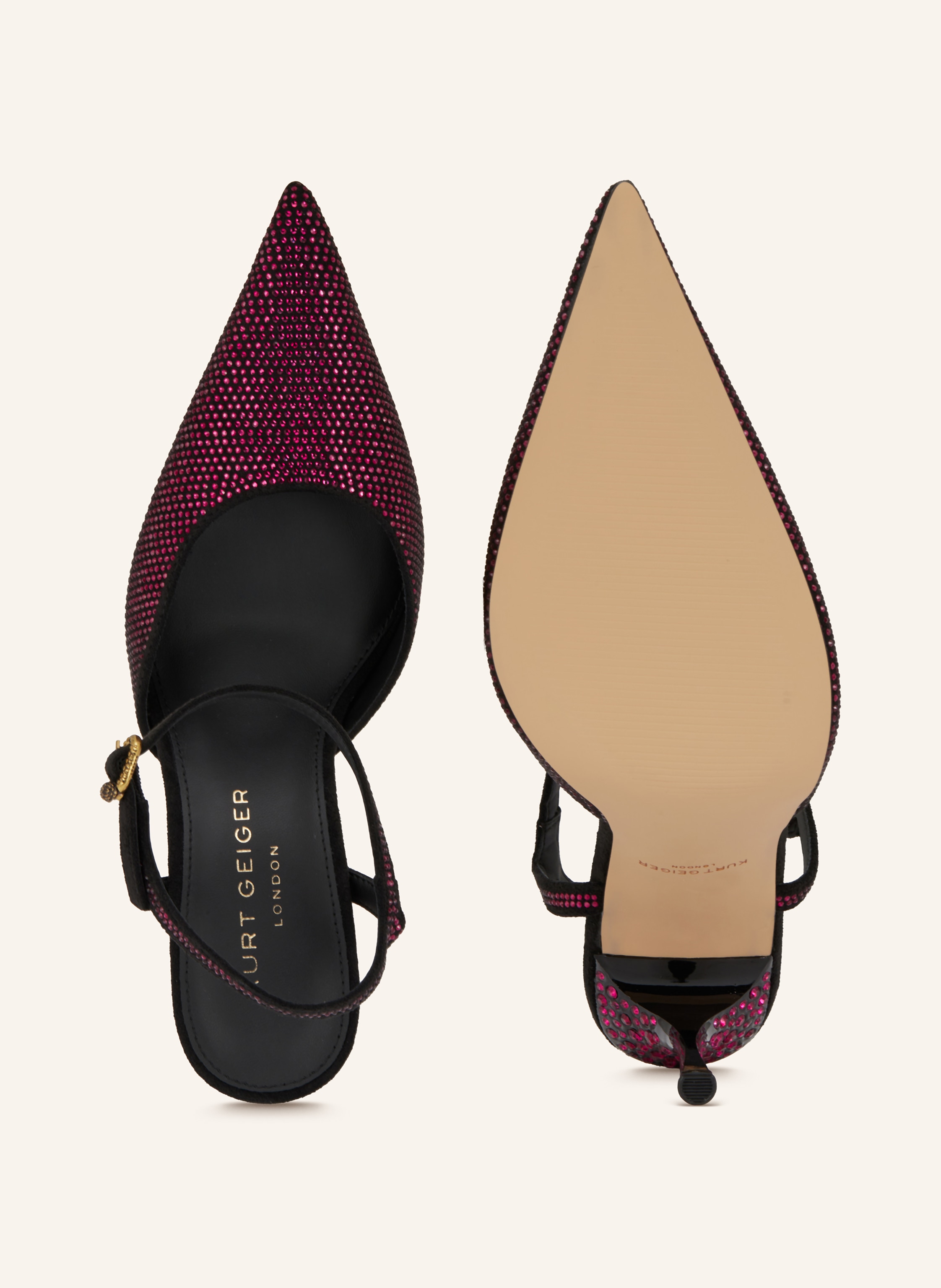 Thumbnail - Kurt Geiger Slingpumps Mayfair Mit Schmucksteinen pink