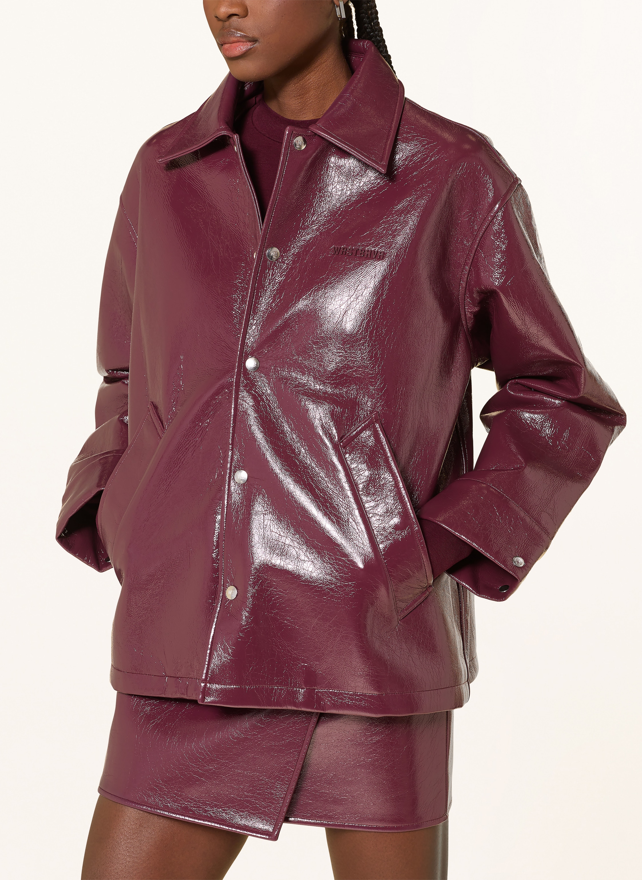 Thumbnail - Wrstbhvr Jacke Zaneta In Lederoptik rot