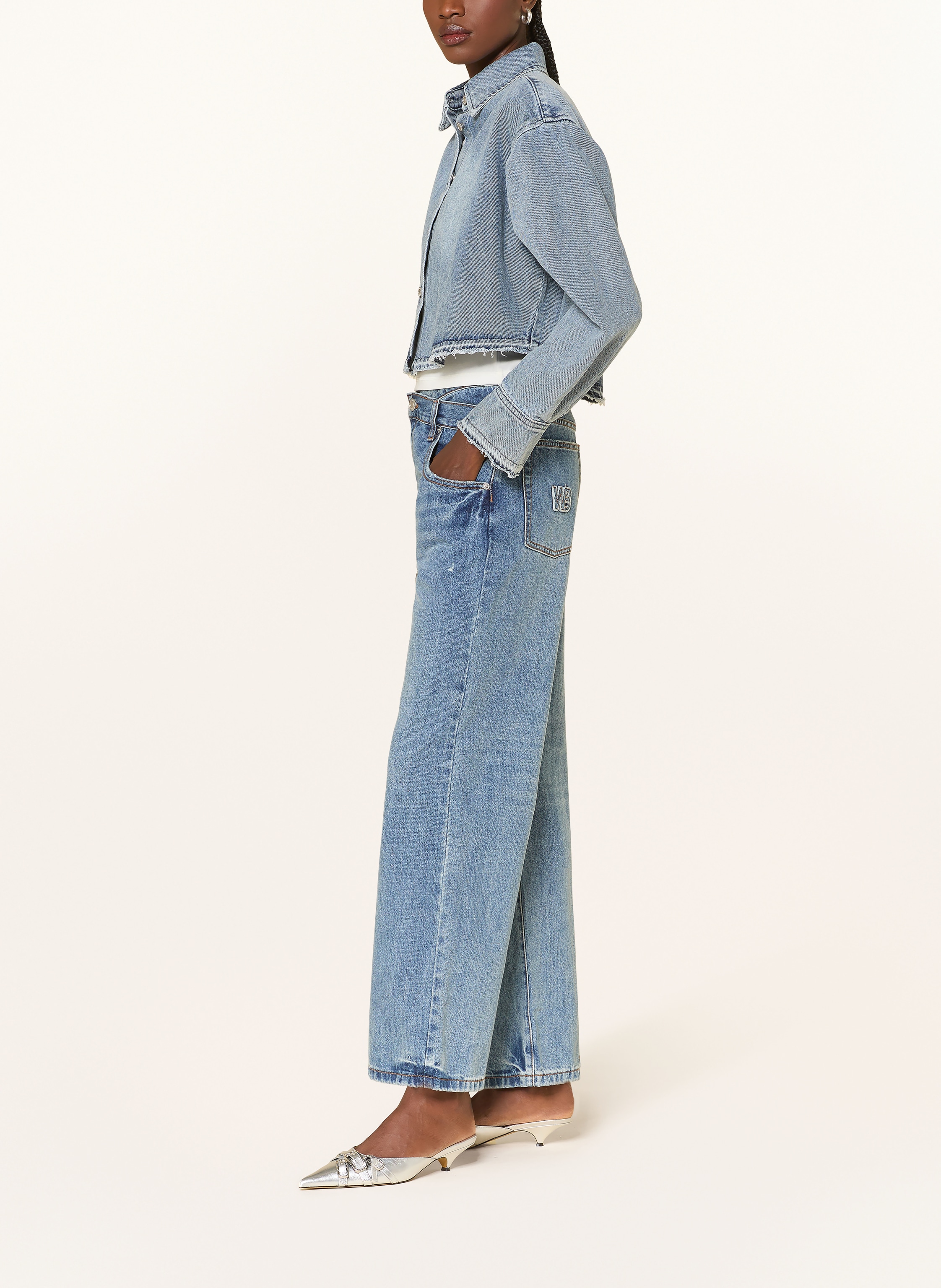 Thumbnail - Wrstbhvr Wide Leg Jeans Meg v2 blau