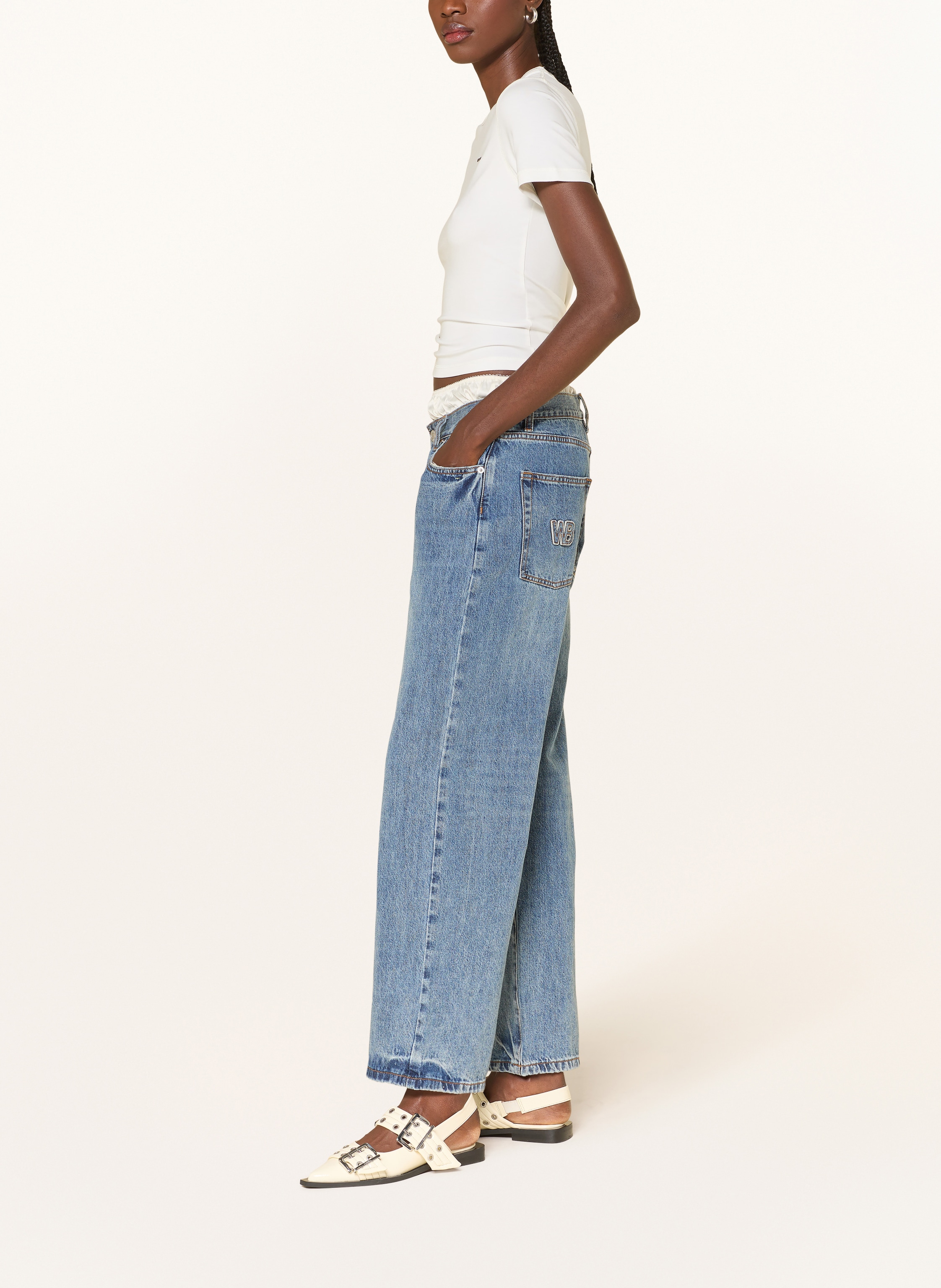 Thumbnail - Wrstbhvr Wide Leg Jeans blau