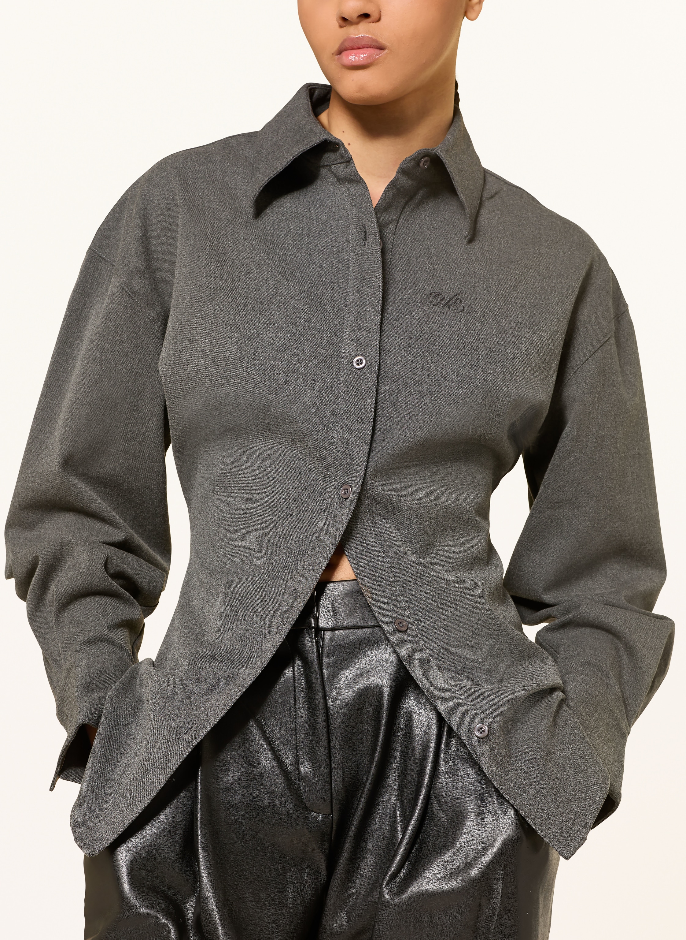 Thumbnail - Wrstbhvr Hemdbluse Dorea grau