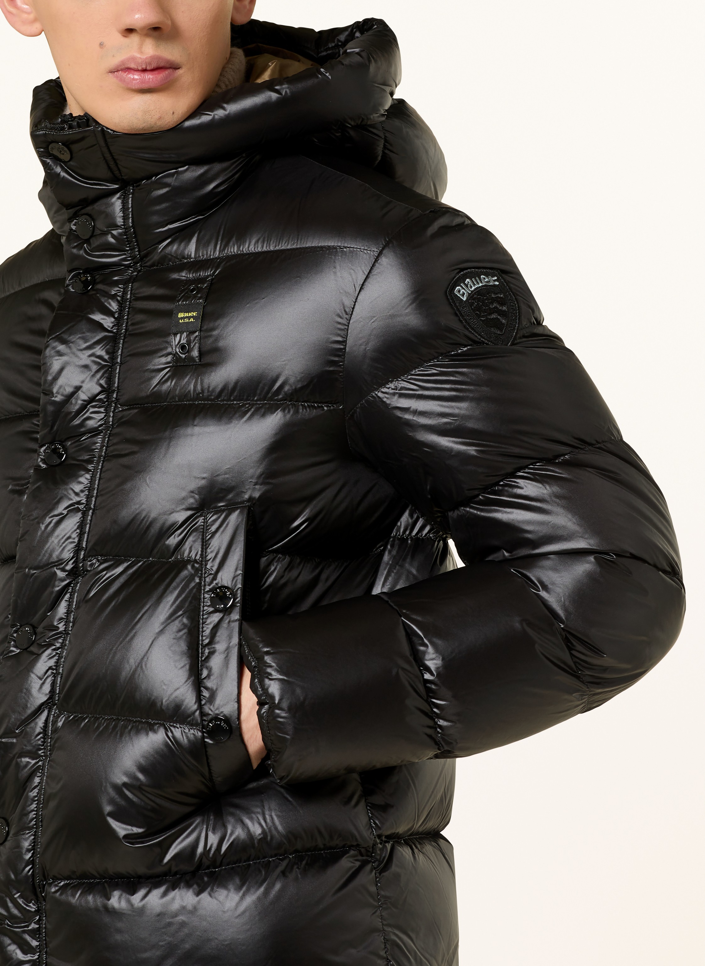 Thumbnail - Blauer Daunenjacke Clipper schwarz