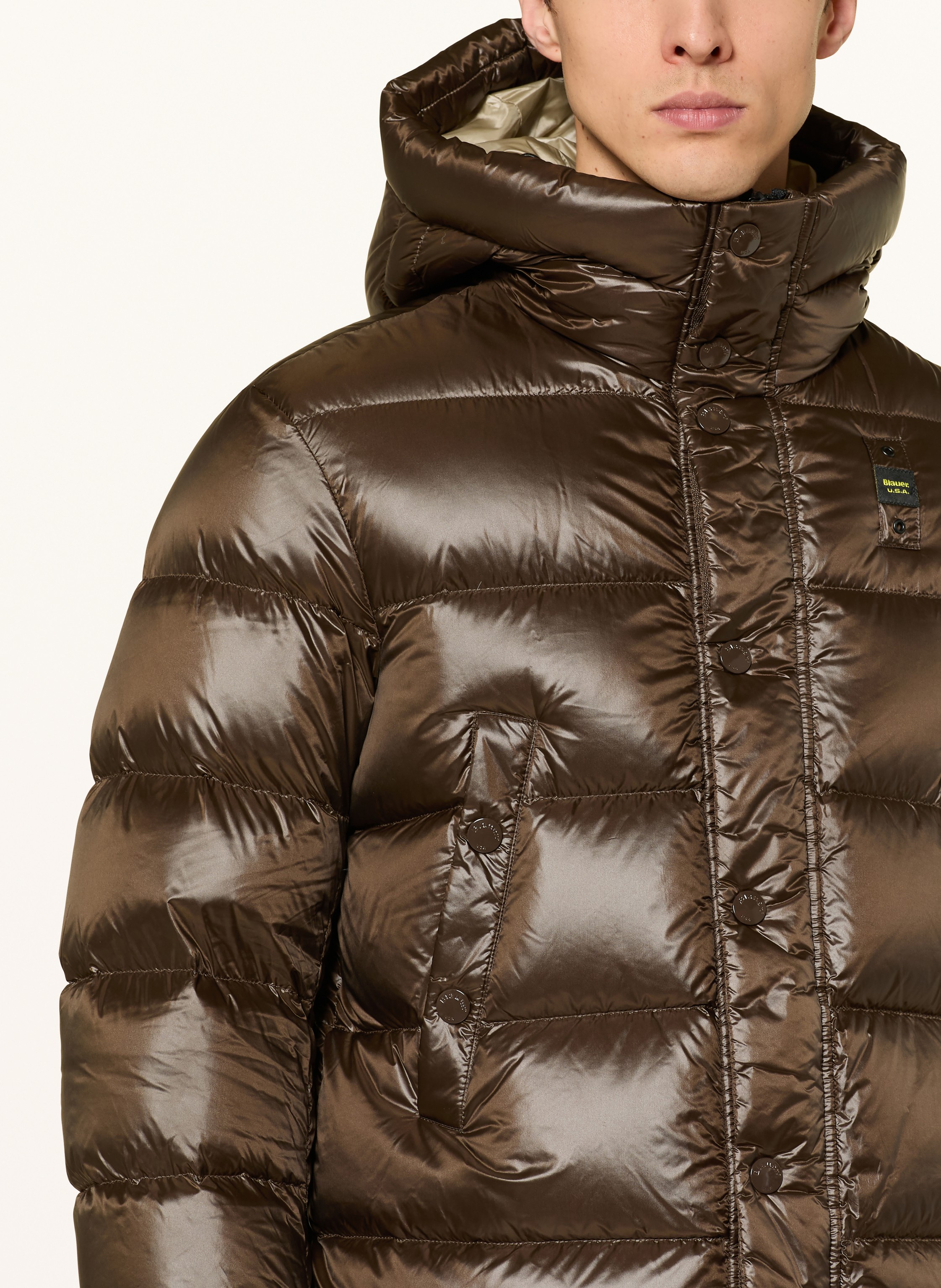 Thumbnail - Blauer Daunenjacke Clipper braun