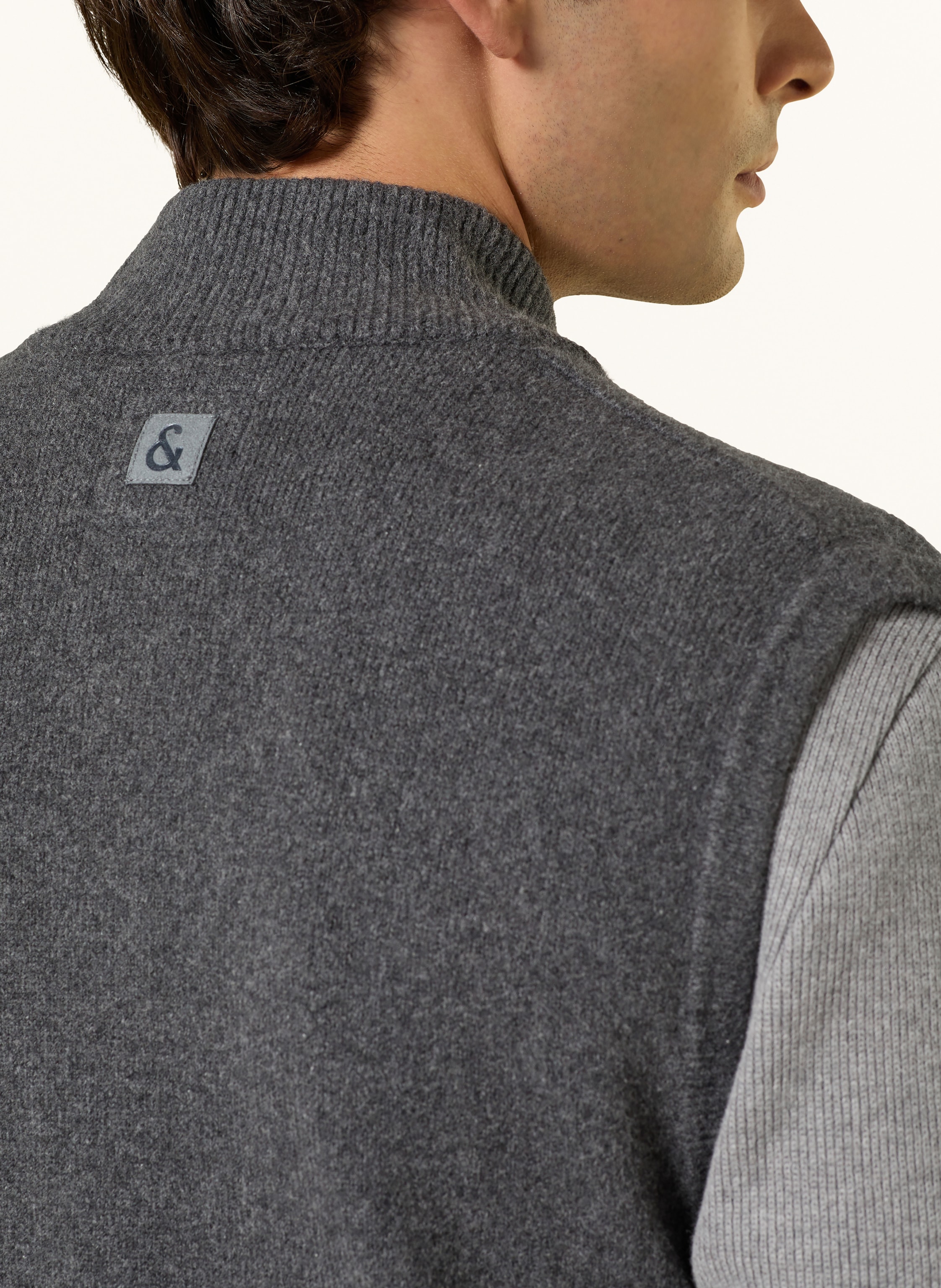 Thumbnail - Colours & Sons Strickweste grau