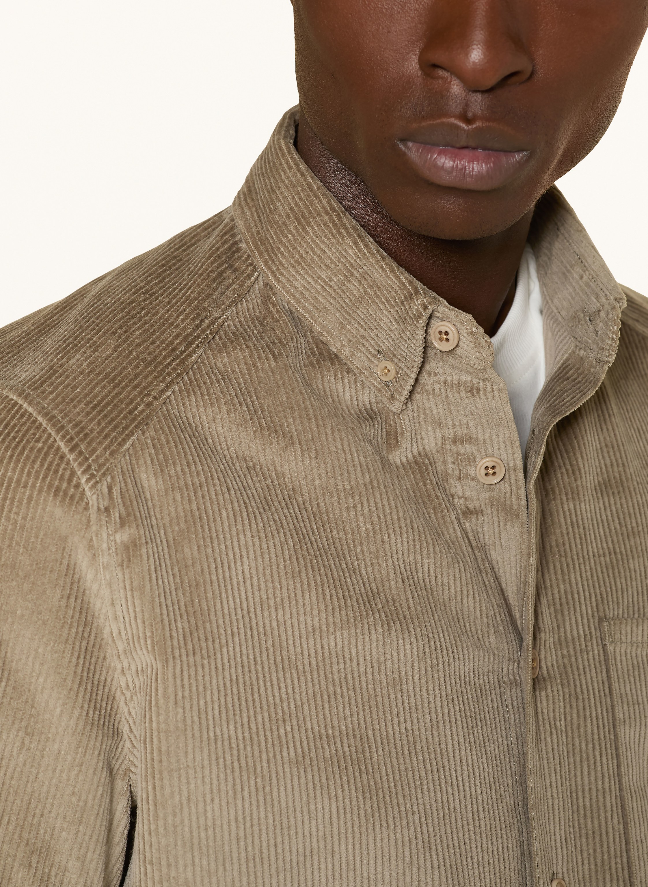 Thumbnail - Drykorn Cordhemd Liet Comfort Fit beige