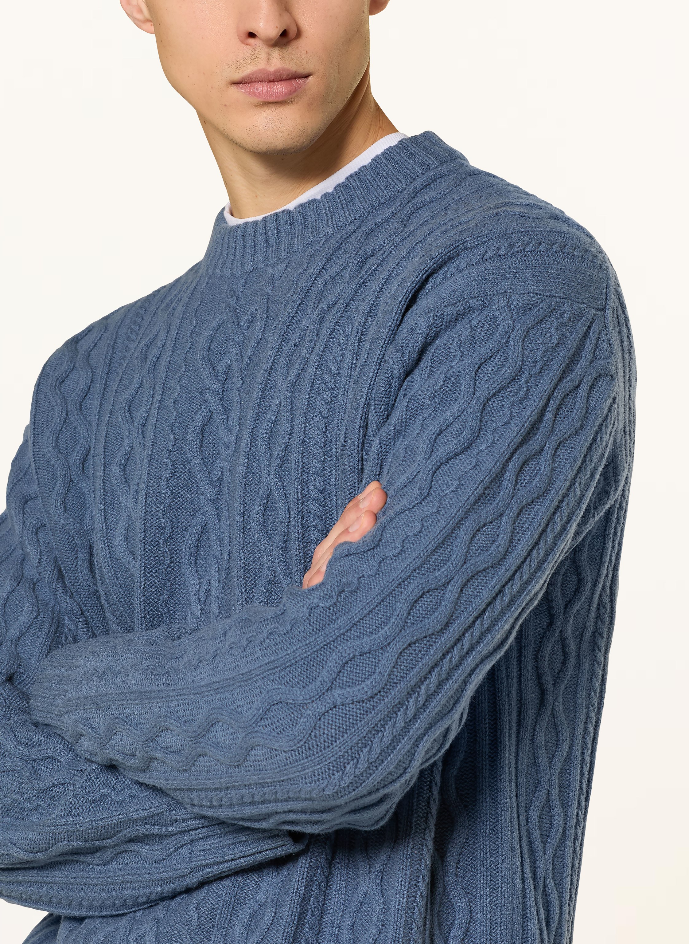 Thumbnail - Boss Pullover Kableto blau