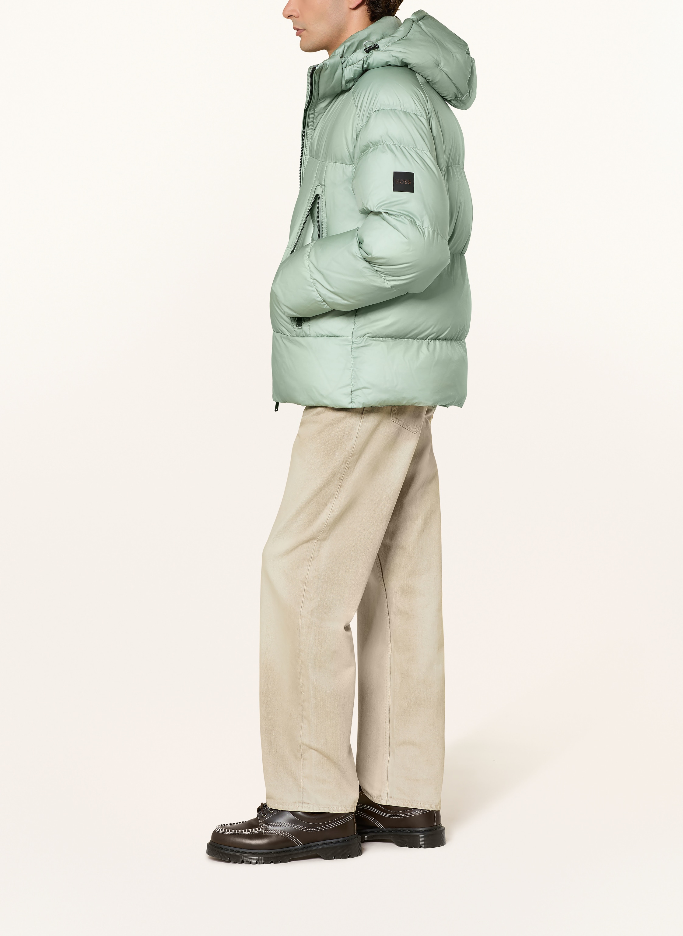 Thumbnail - Boss Steppjacke Orbok Mit Abnehmbarer Kapuze gruen
