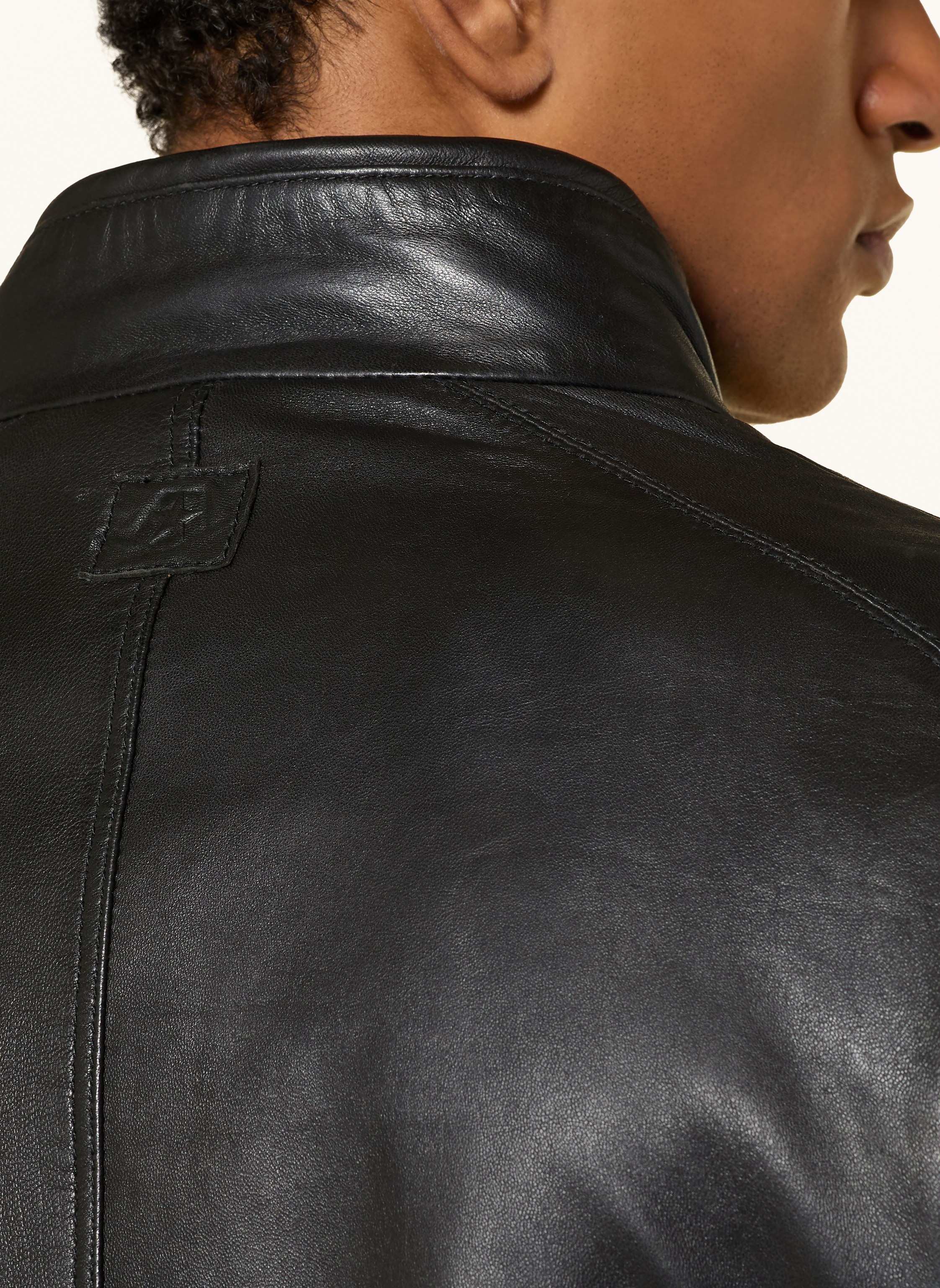 Thumbnail - Milestone Lederjacke Msbarney Mit Herausnehmbarer Blende schwarz