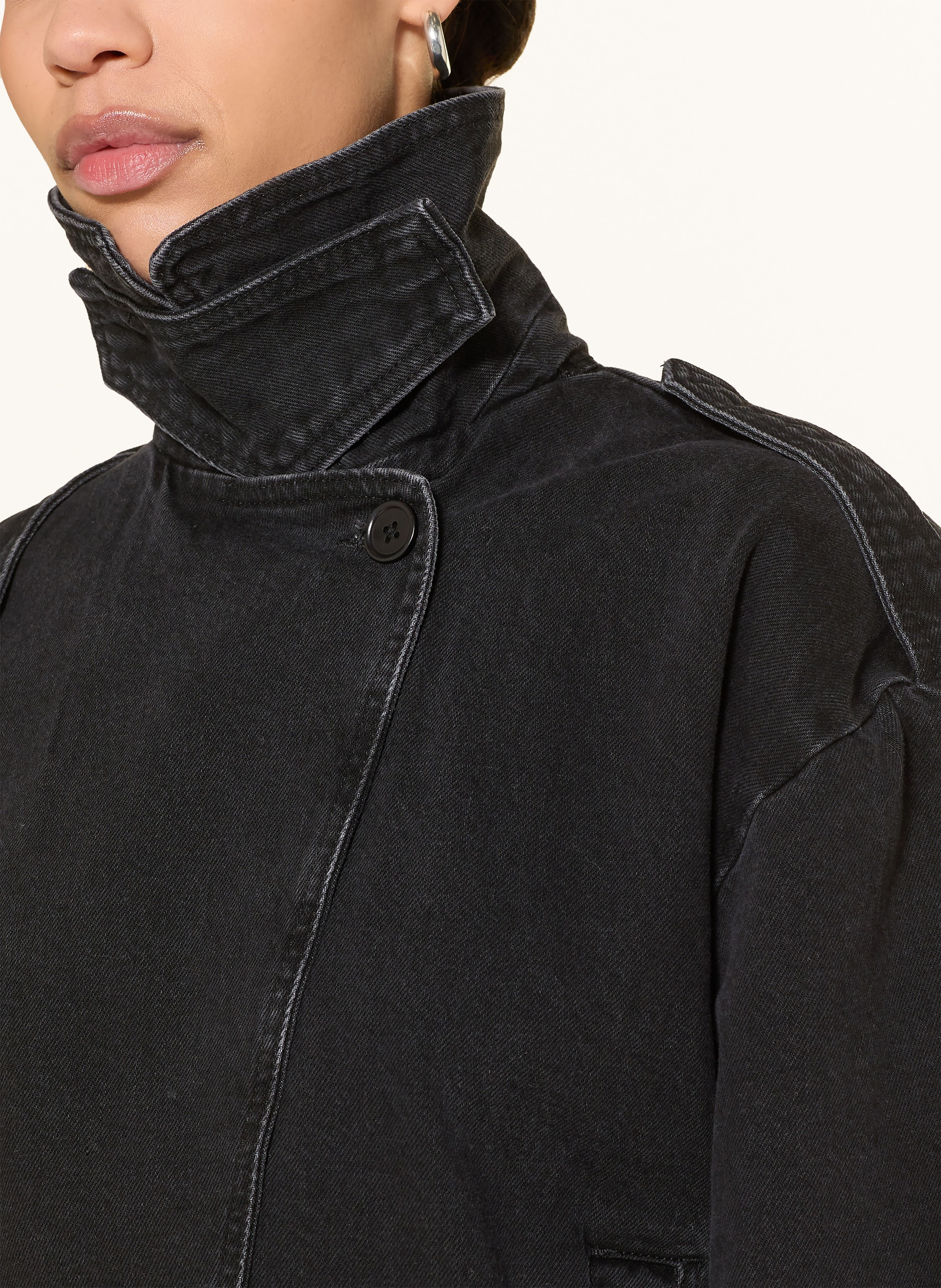 Thumbnail - Rotate Oversized-Jeansjacke schwarz