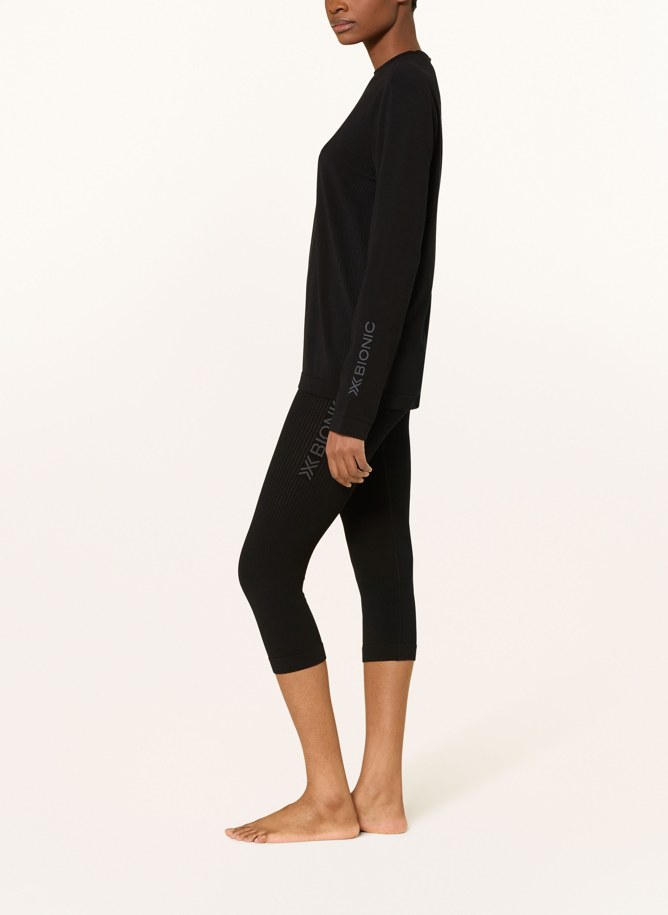 Thumbnail - X-Bionic Funktionswäsche-Hose Mightywool Mit Merinowolle Und Verkürzter Beinlänge schwarz