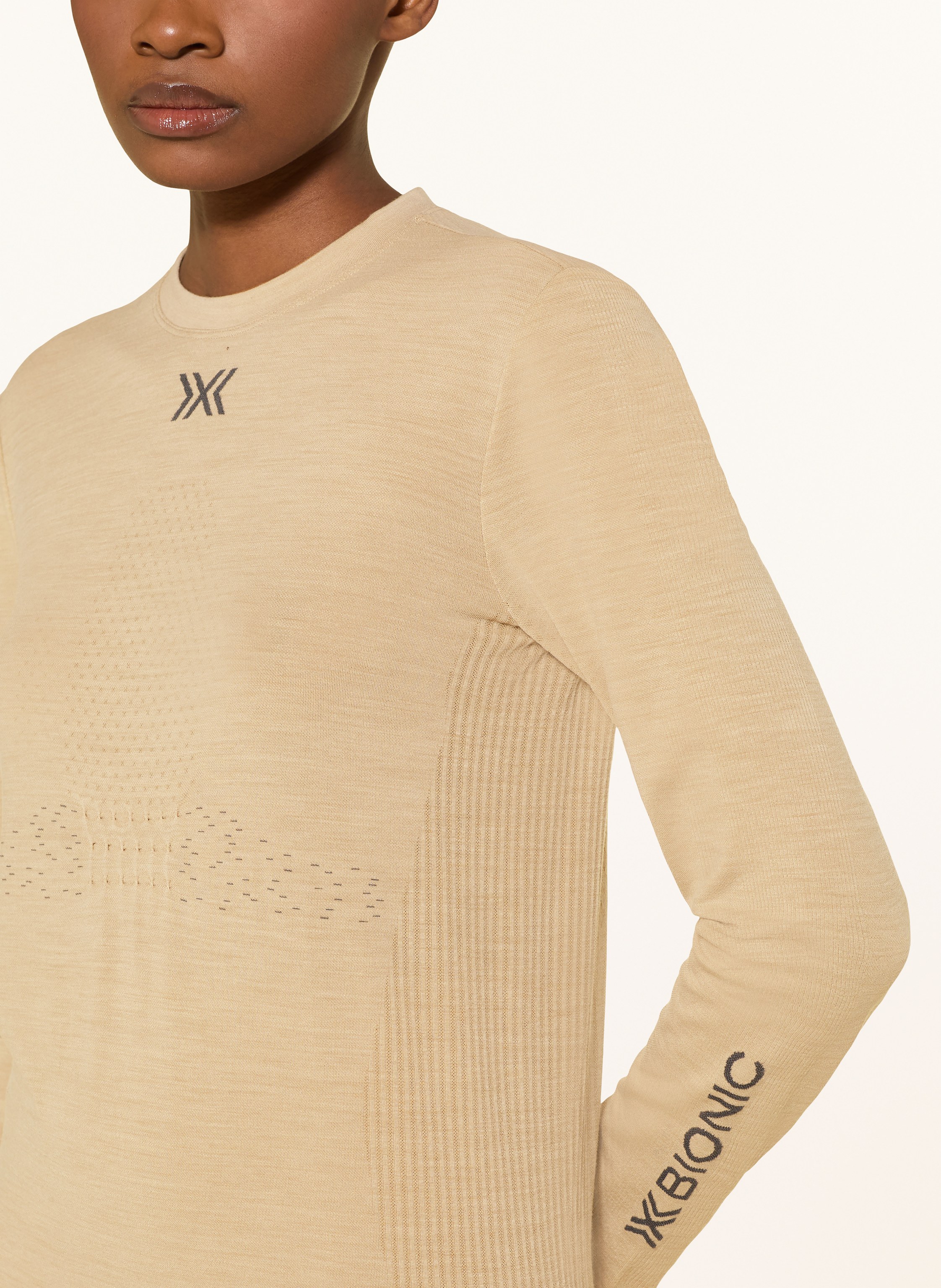 Thumbnail - X-Bionic Funktionsshirt Mightywool Mit Merinowolle beige