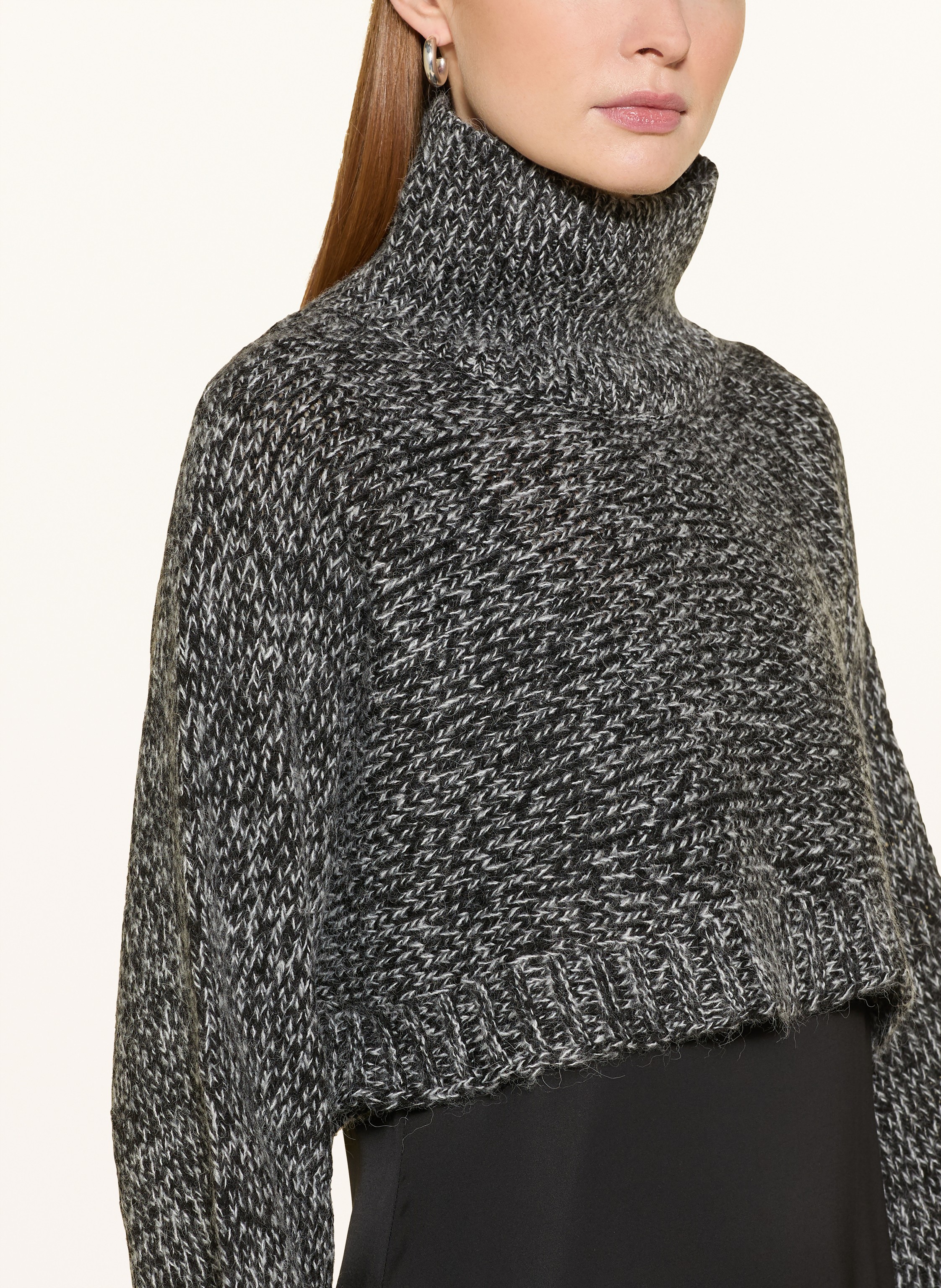 Thumbnail - Oui Cropped-Pullover schwarz