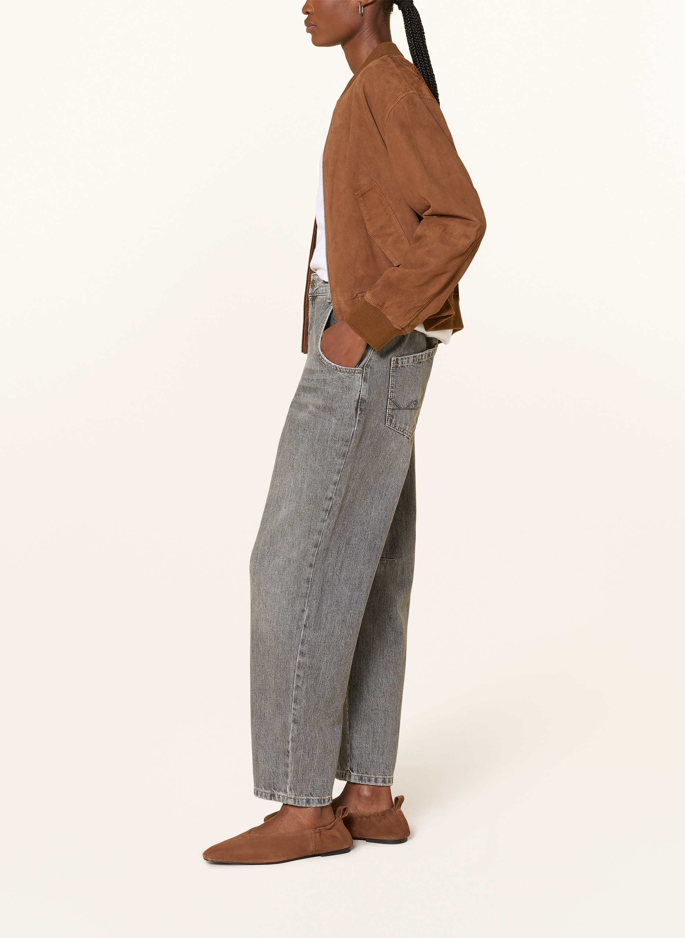 Thumbnail - Oui Mom Jeans grau