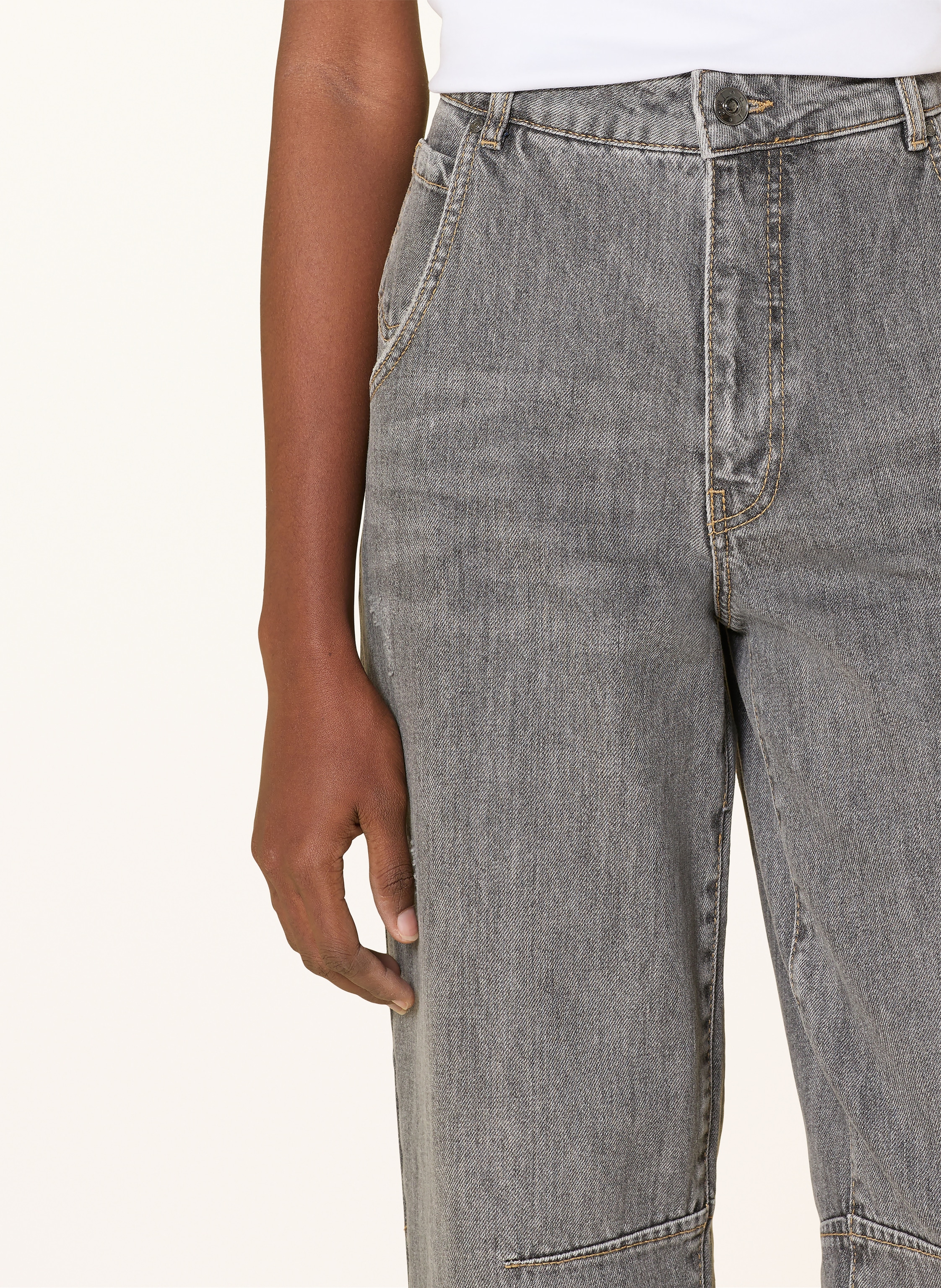 Thumbnail - Oui Mom Jeans grau